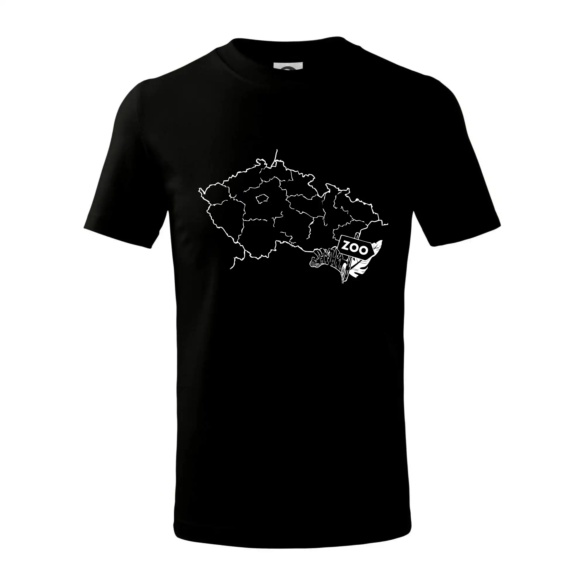 Tričko s mapou + ZOO nažehlovačky