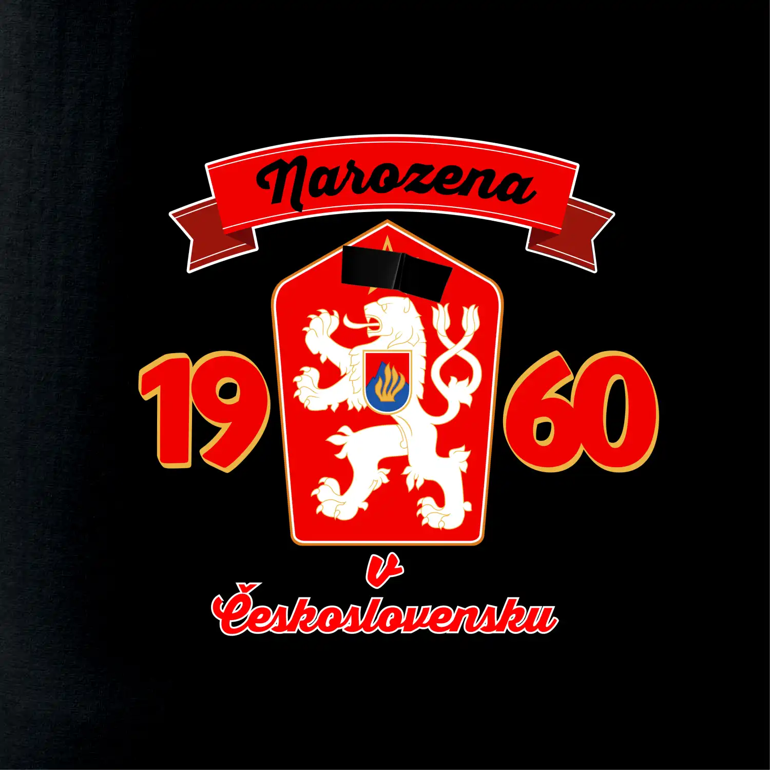 Narozena v Československu - Přelepený znak 1960