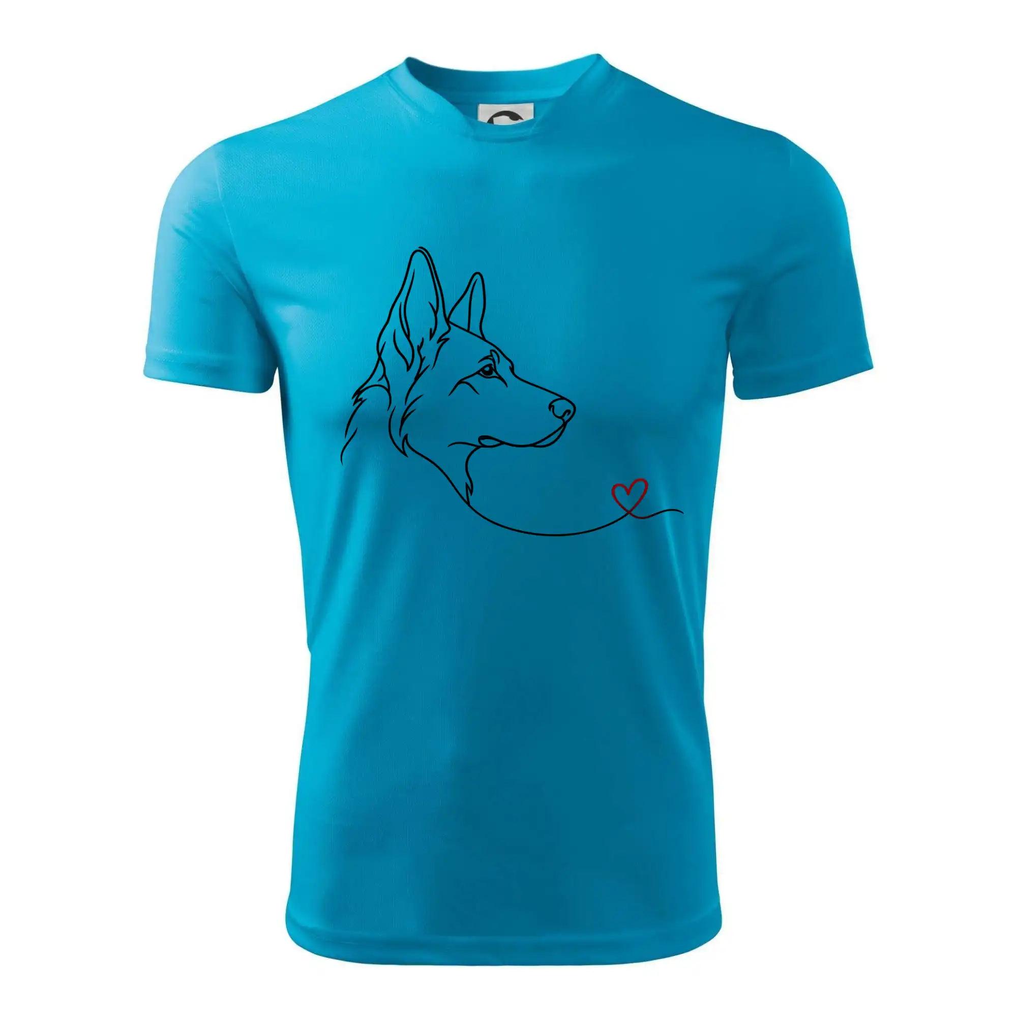 Vlčák a srdce - minimalistická linka