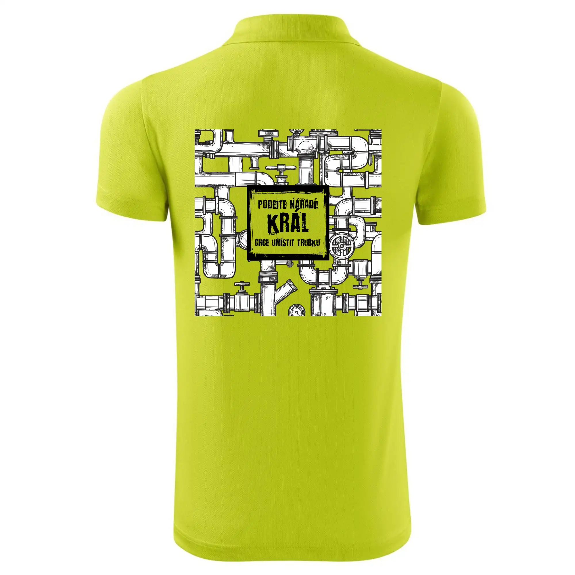 Podejte nářadí, král chce umístit trubku