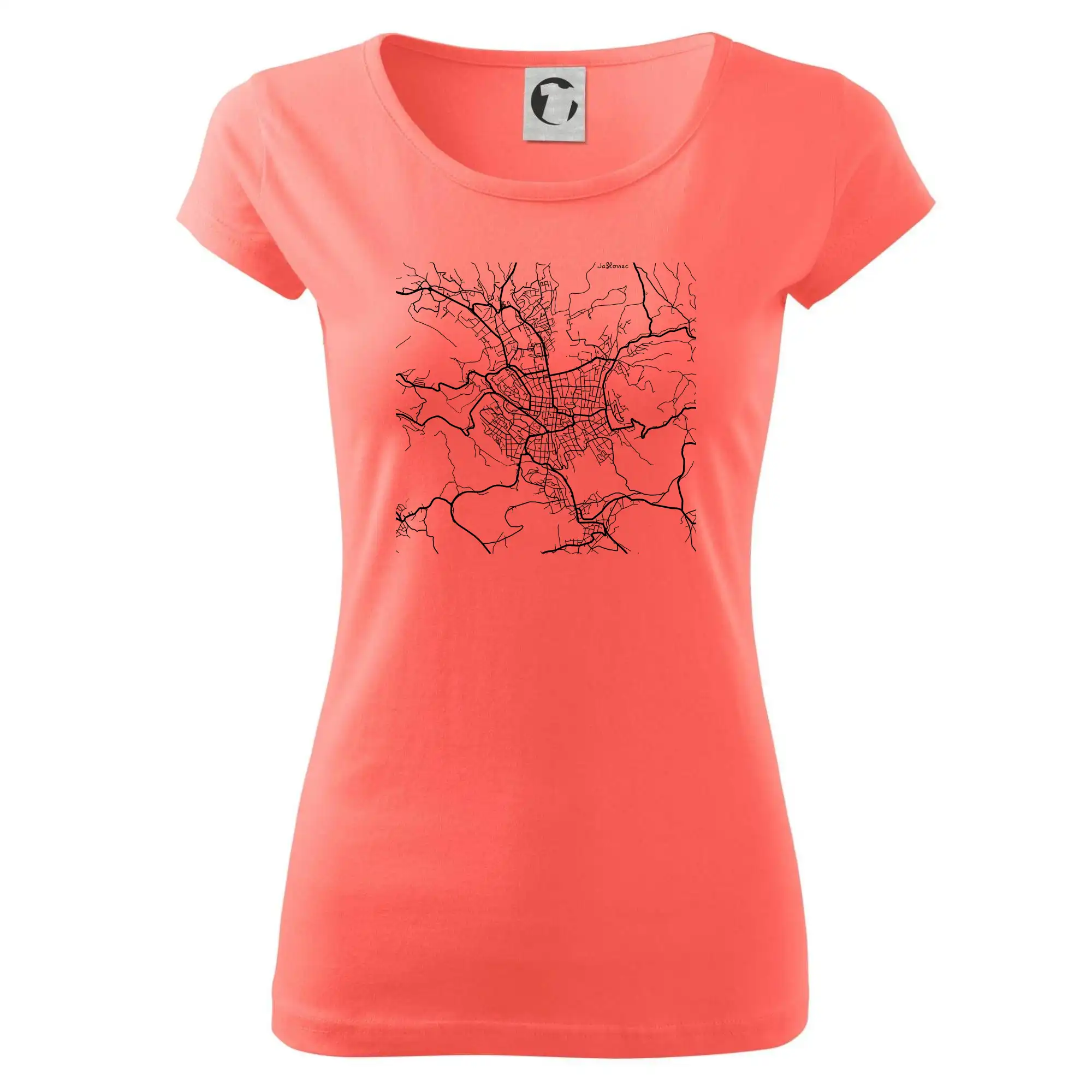 Mapy měst černobílé Jablonec nad Nisou