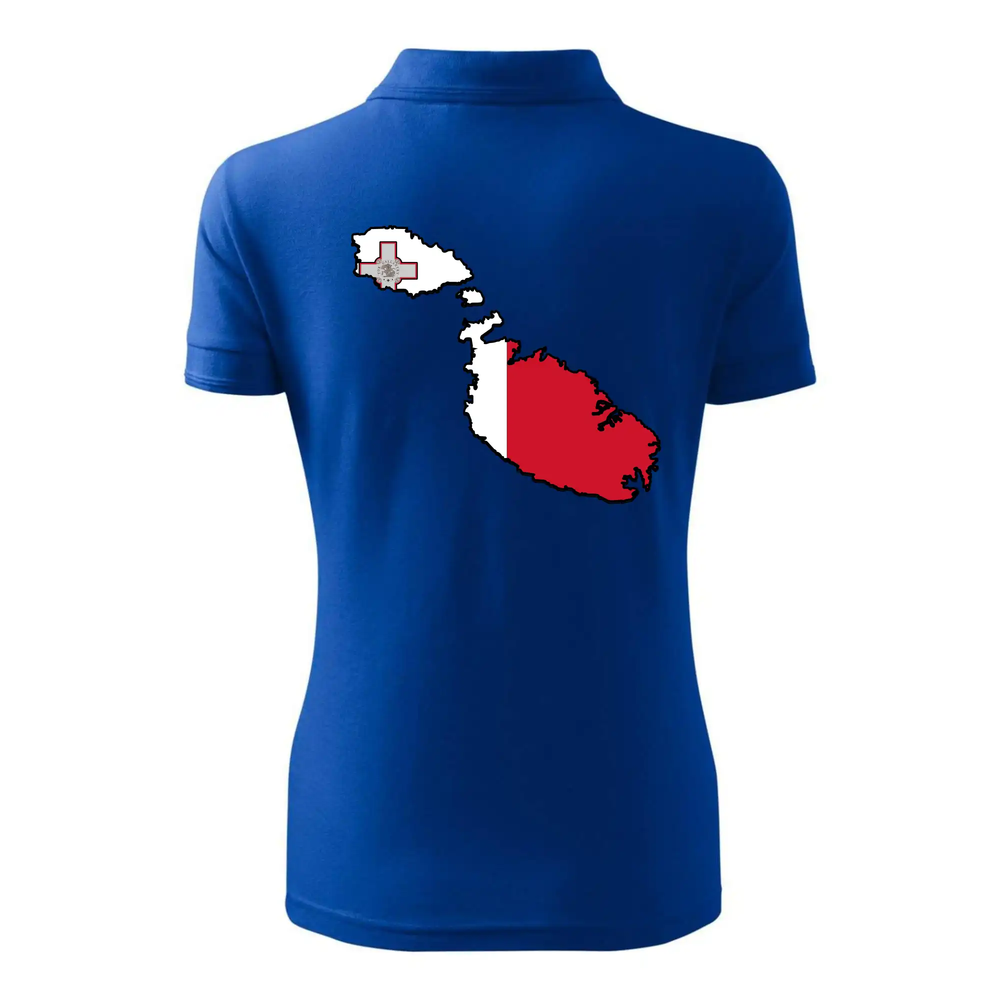 Mapa Malta s vlajkou