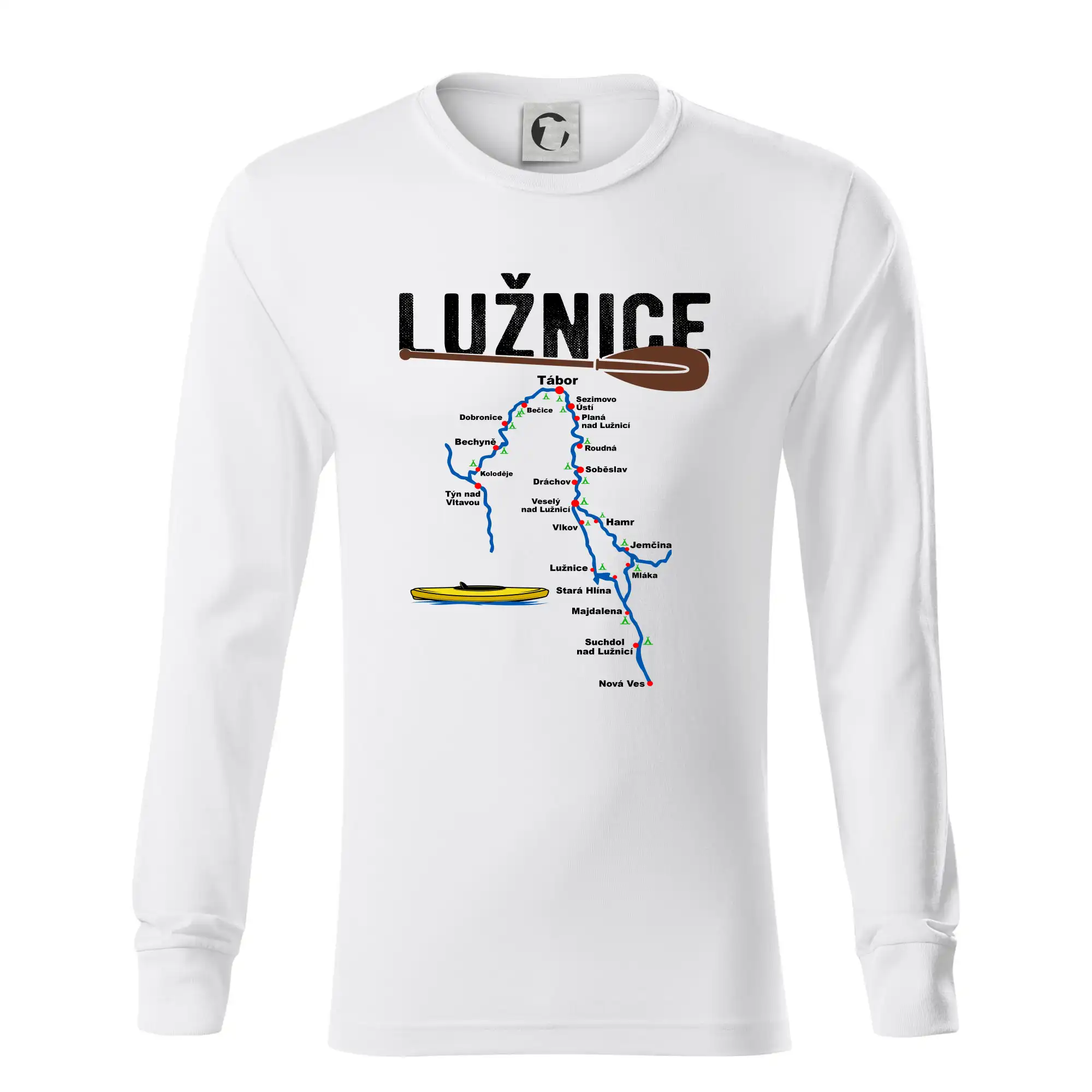 Mapa řeky Lužnice