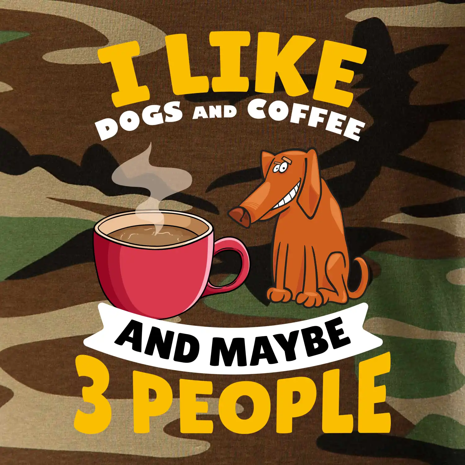 I like dogs and coffee and maybe 3 people