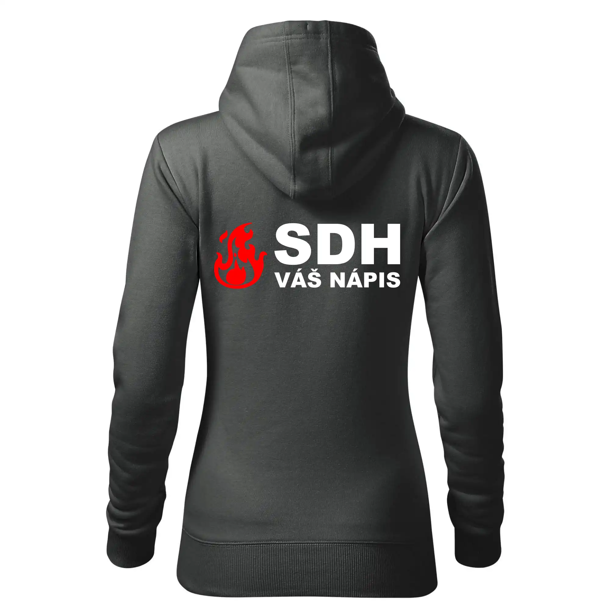SDH nápis (oheň, název sboru - vlastní nápis)