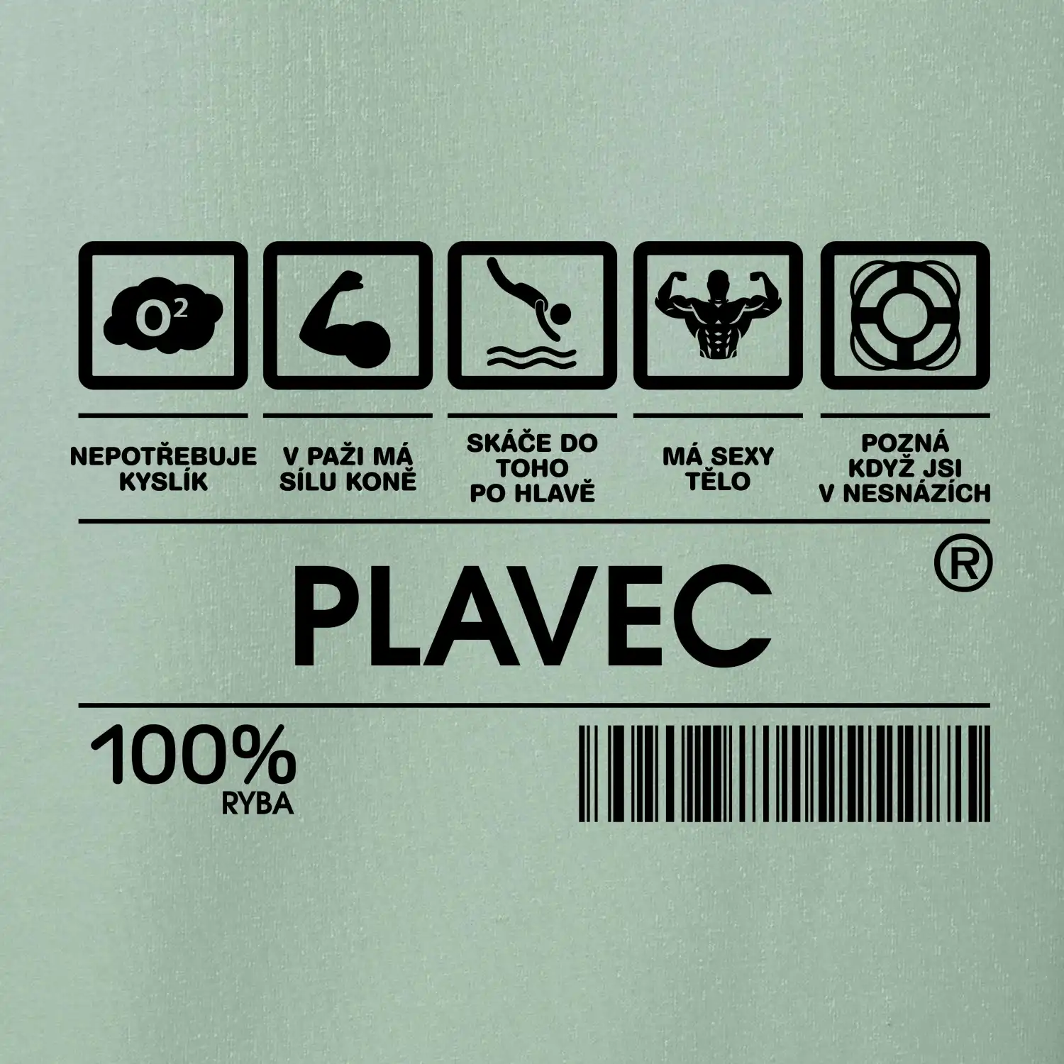 Čárový kód  - Plavec