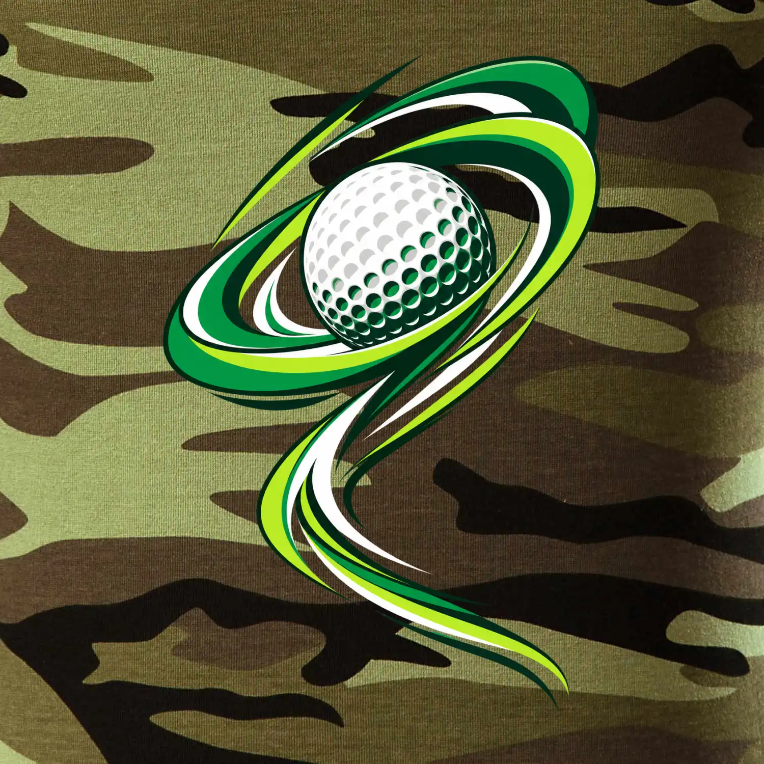 Golfový míček zelená dynamika
