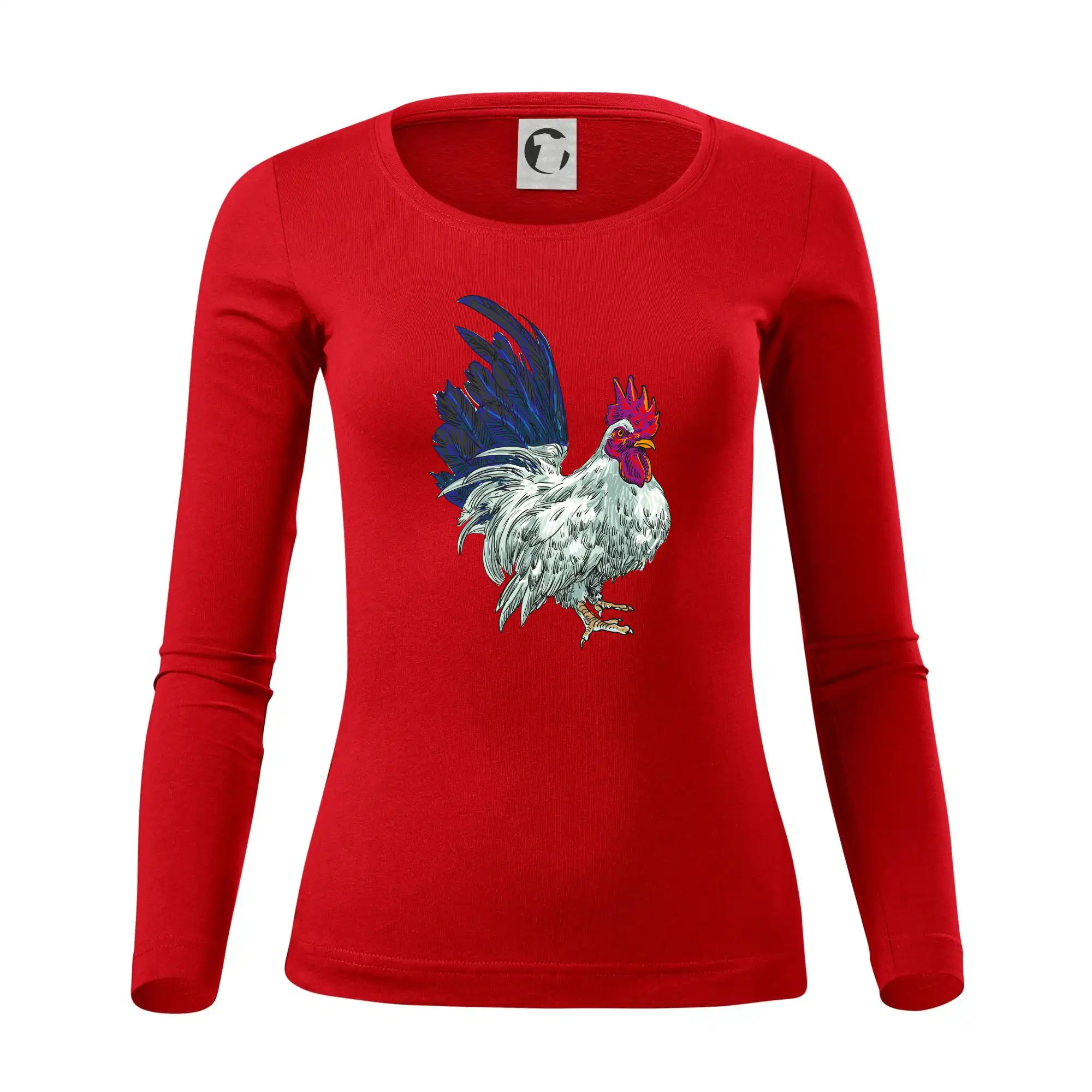 Kohout kreslený bílý