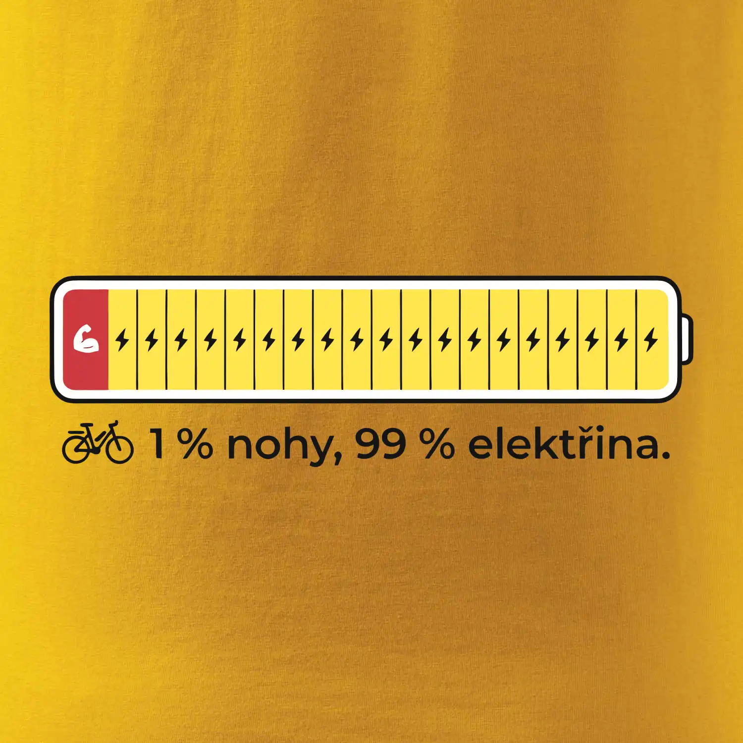 1 % nohy, 99 % elektřina