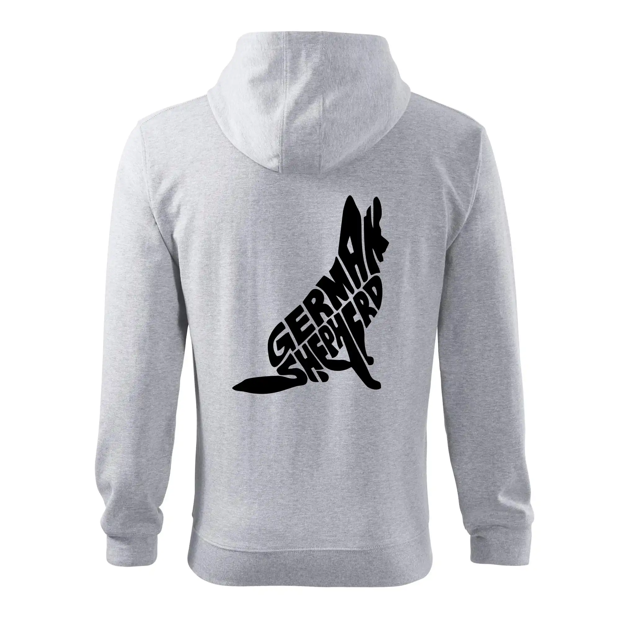Německý ovčák sedící napis