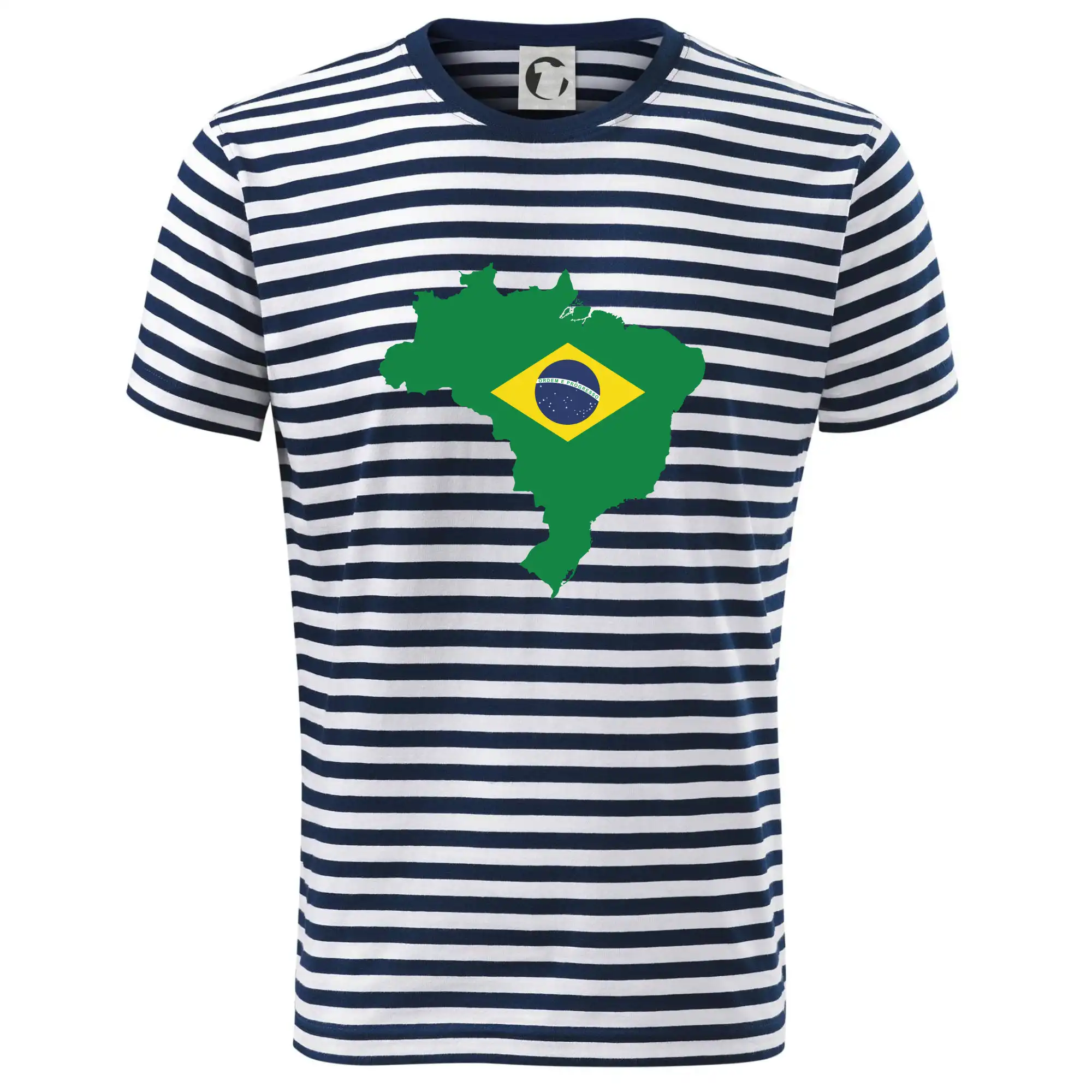 Brazílie vlajka v mapě