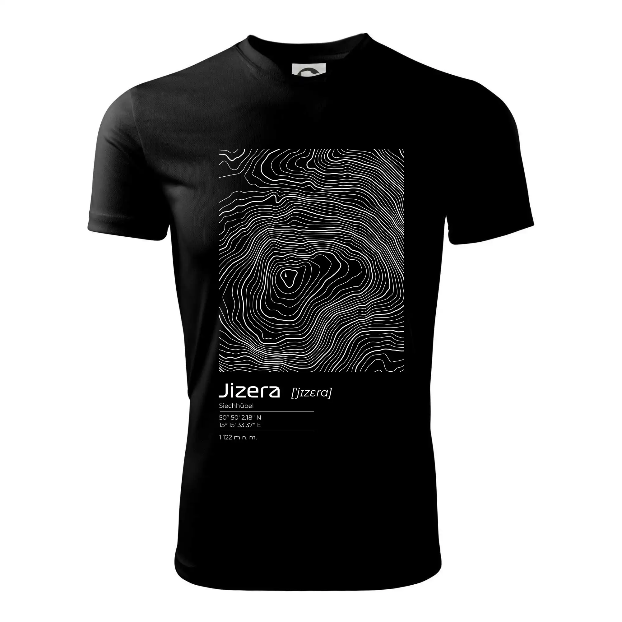 Jizera - vrstevnice v obdélníku