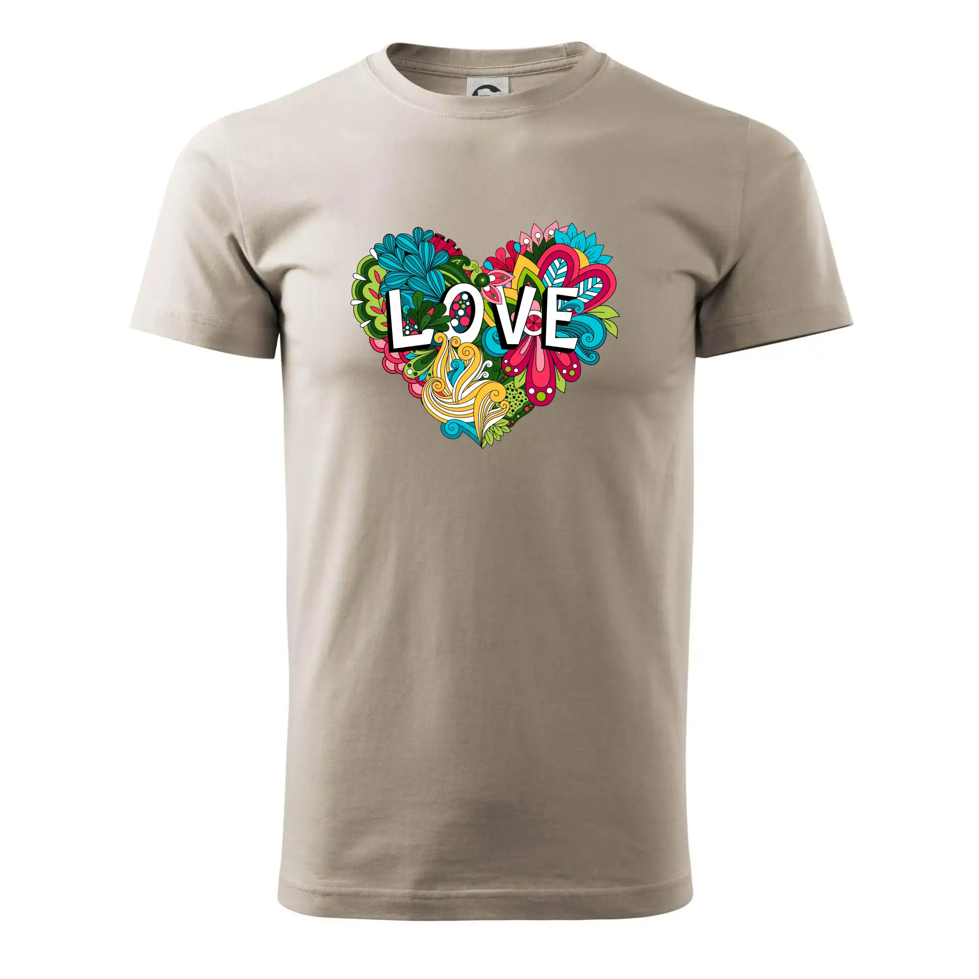 Love nápis květovaný