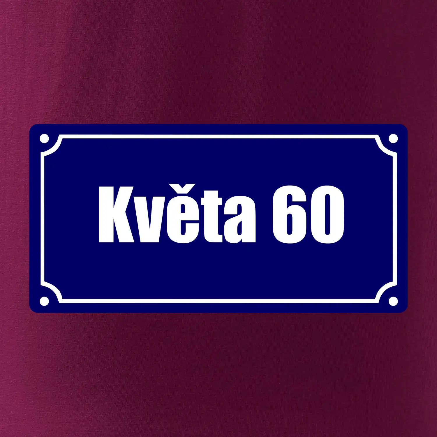 Jméno a věk - uliční cedule - modrá