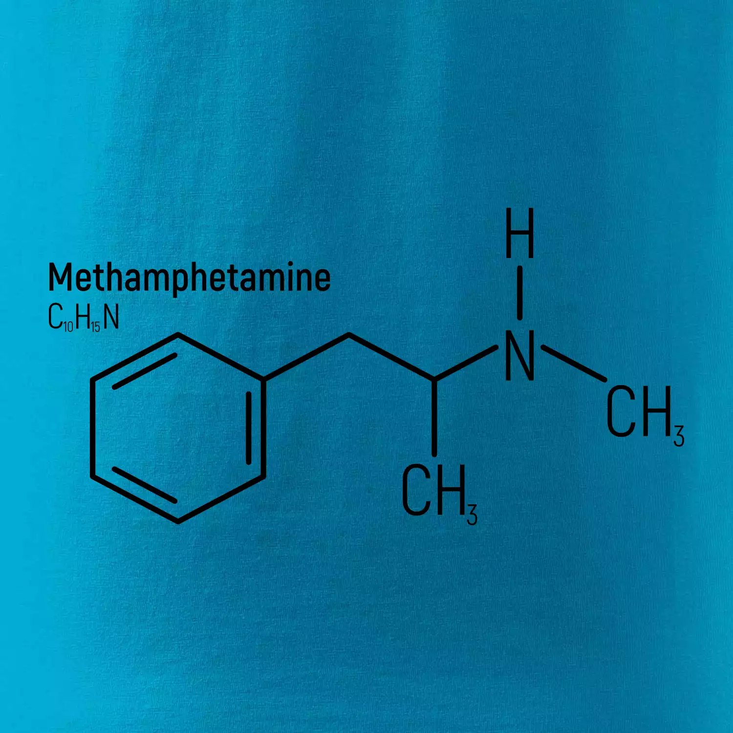 Molekulární struktura Metamfetamin