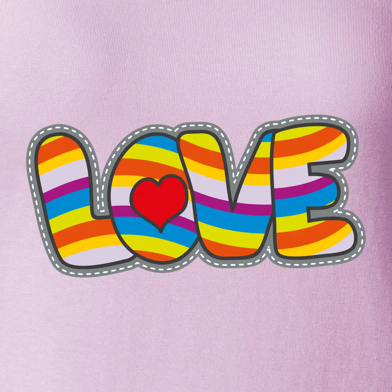 Love nápis duhový