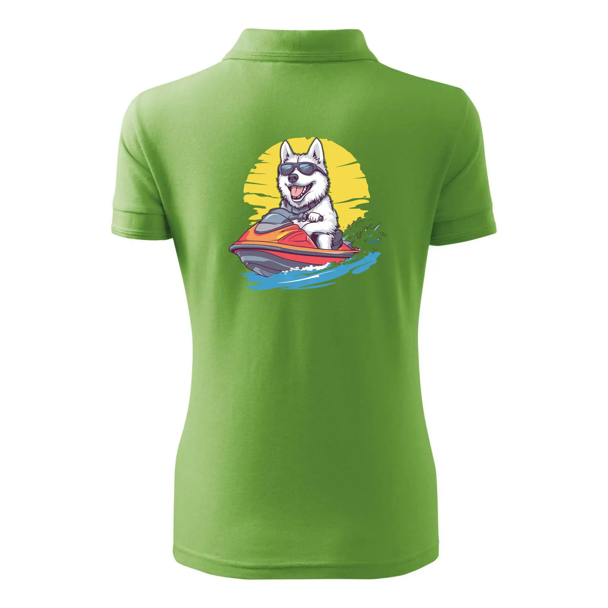 Husky na vodním skútru