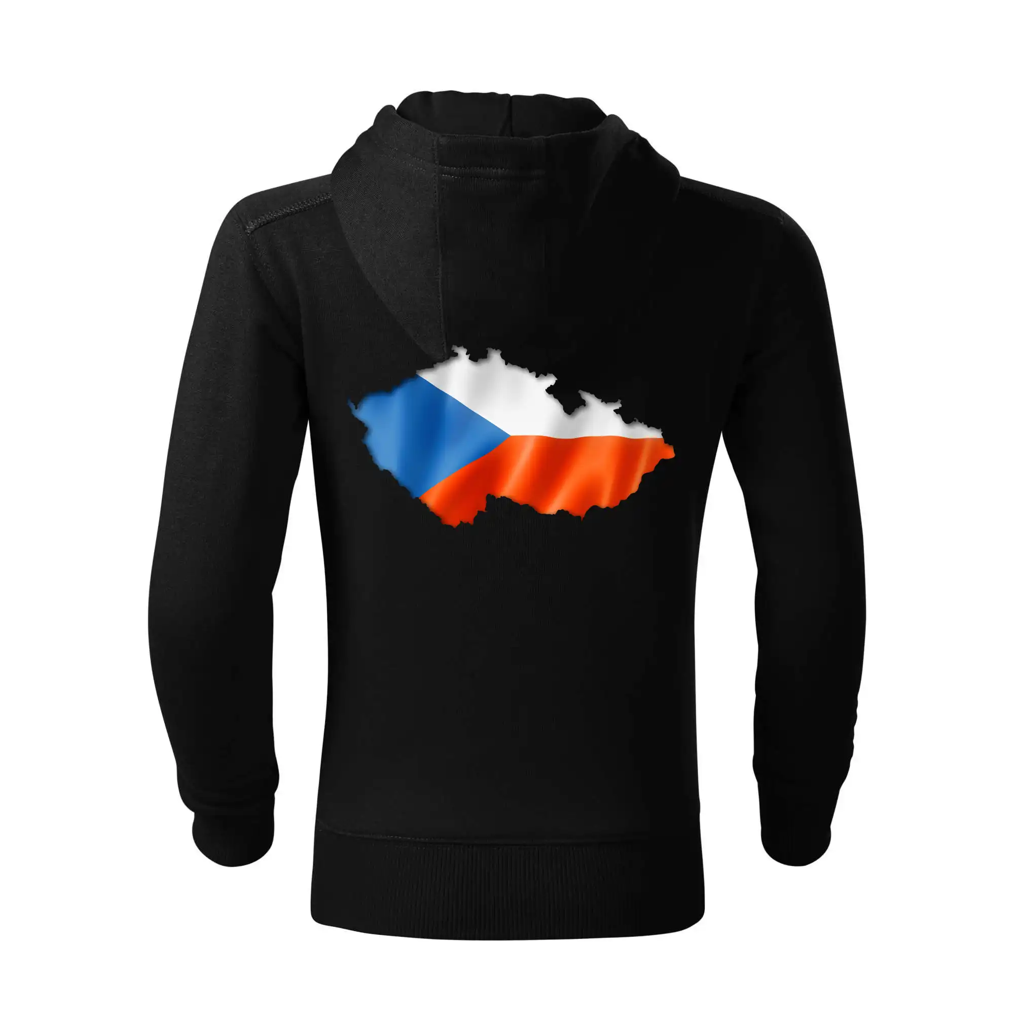 Česká vlajka v obrysu republiky