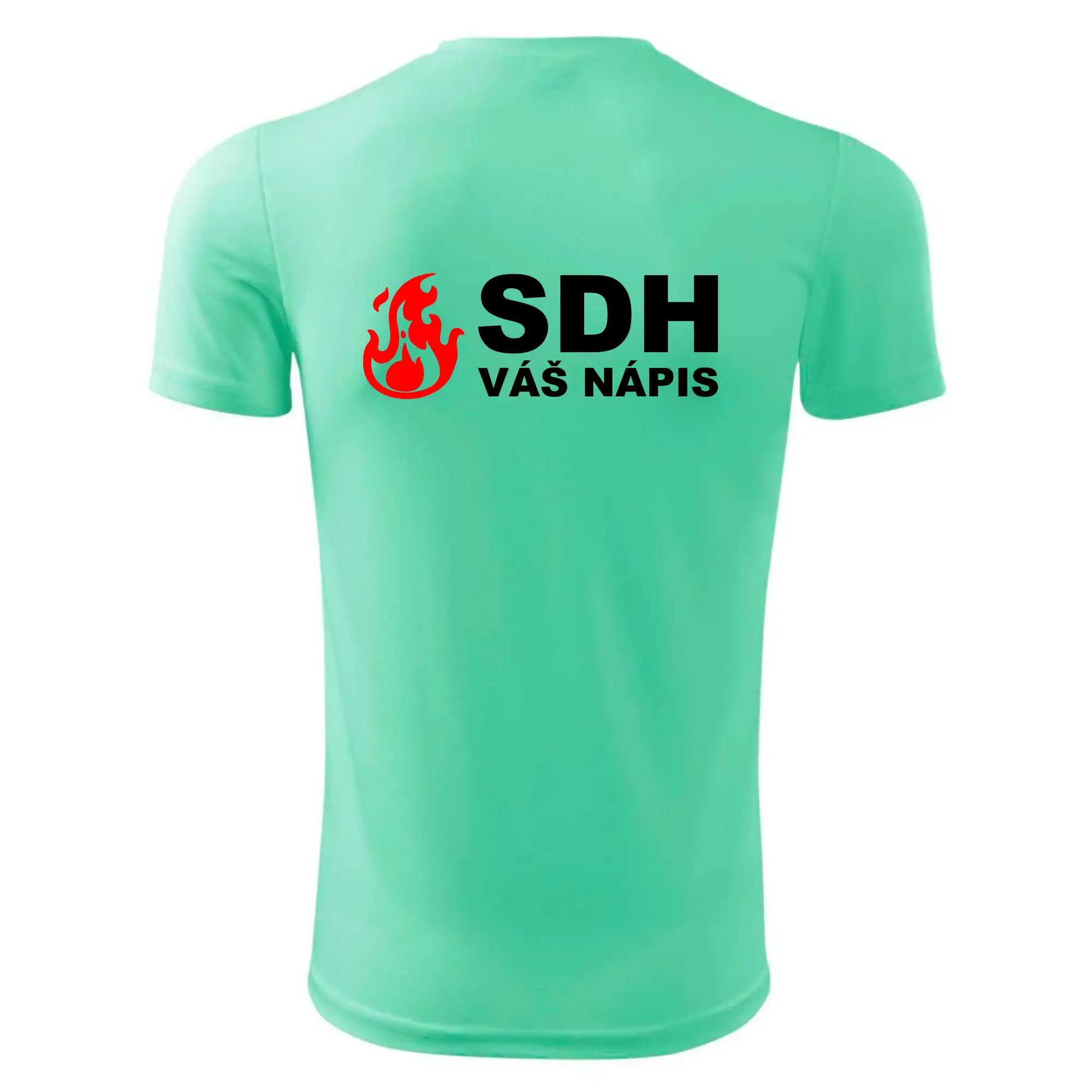 SDH nápis (oheň, název sboru - vlastní nápis)