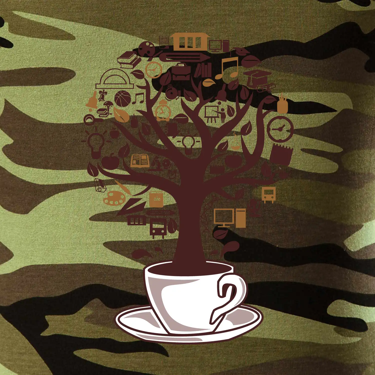 Coffee Tree parts from school icon