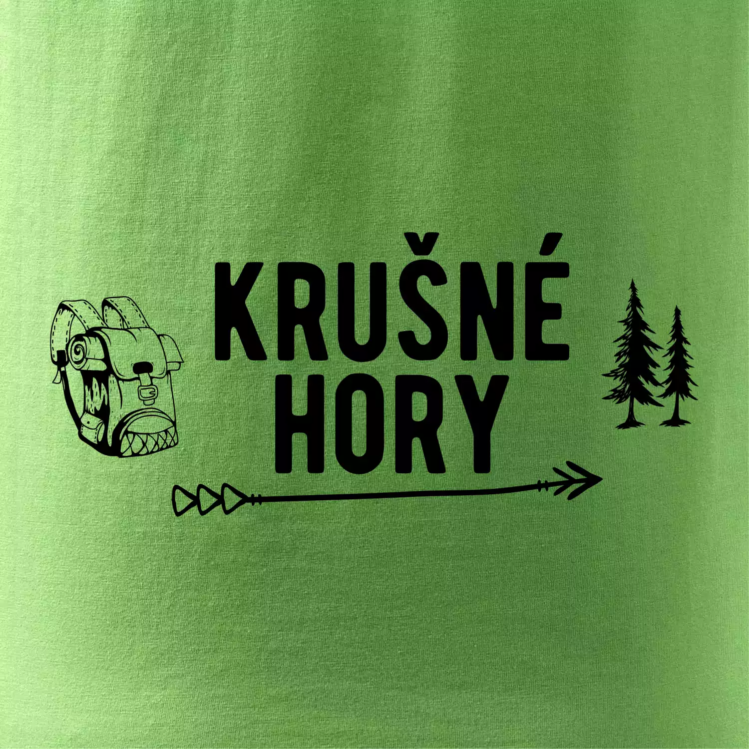 Krušné hory nápis