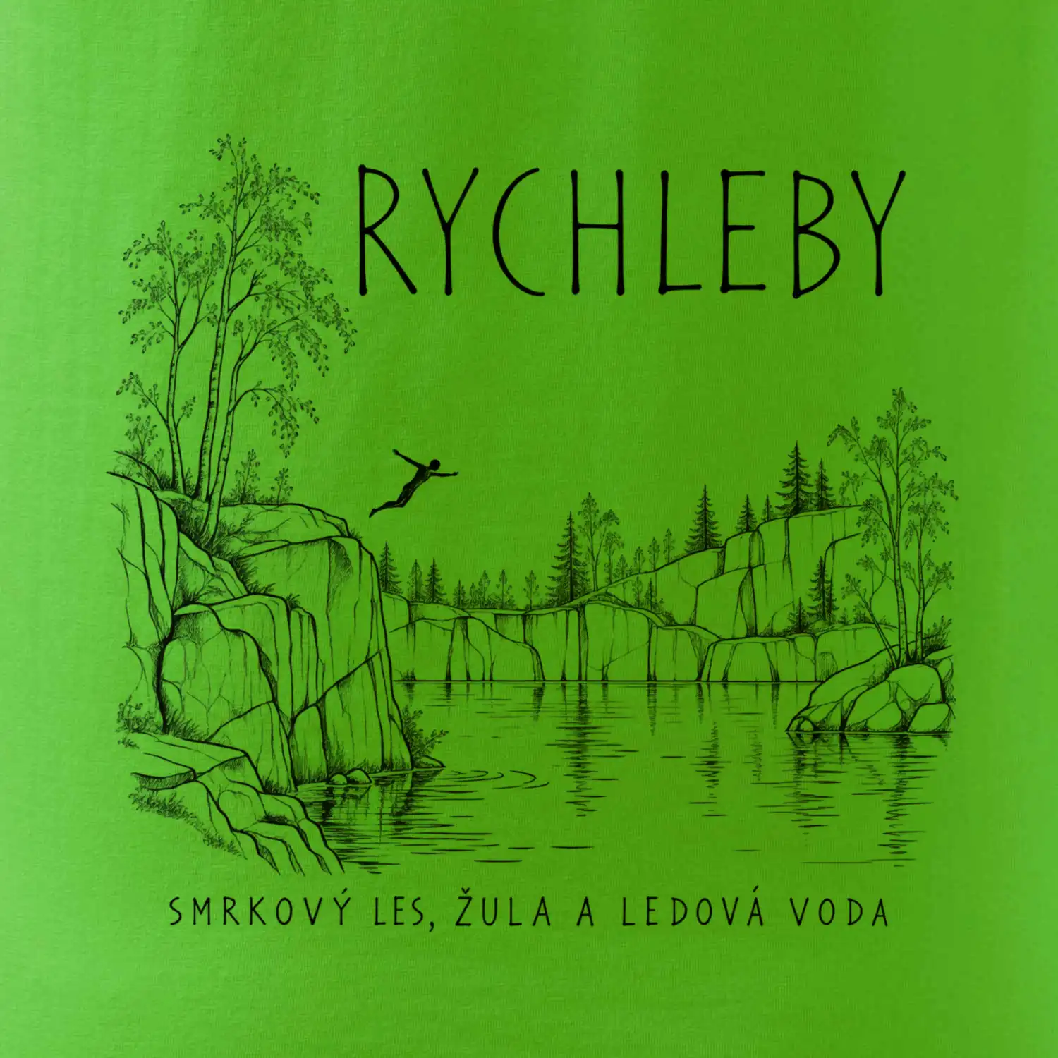 Rychleby smrkový les žula a ledová voda