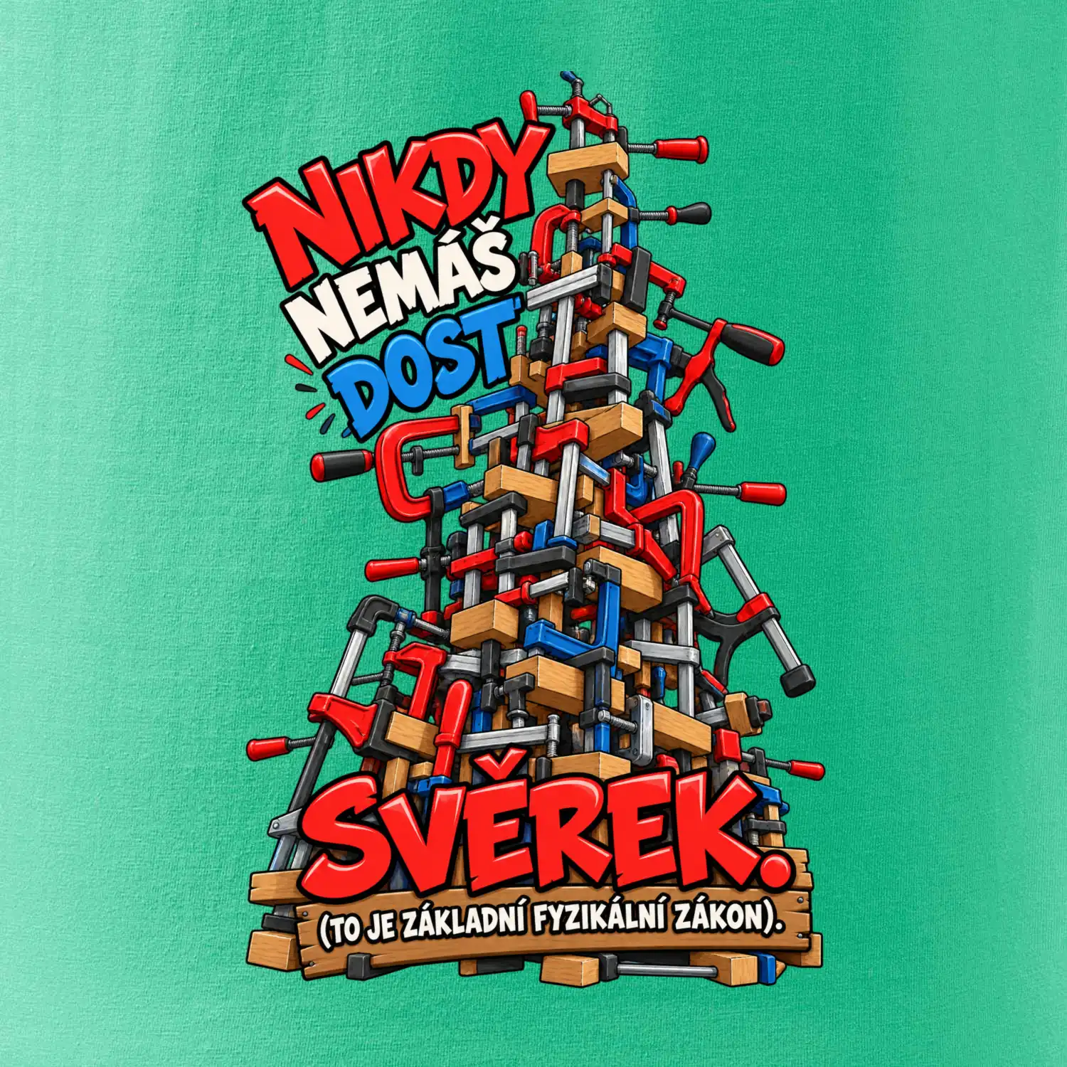 Nikdy nemáš dost svěrek - vysoká věž truhlářských svěrek
