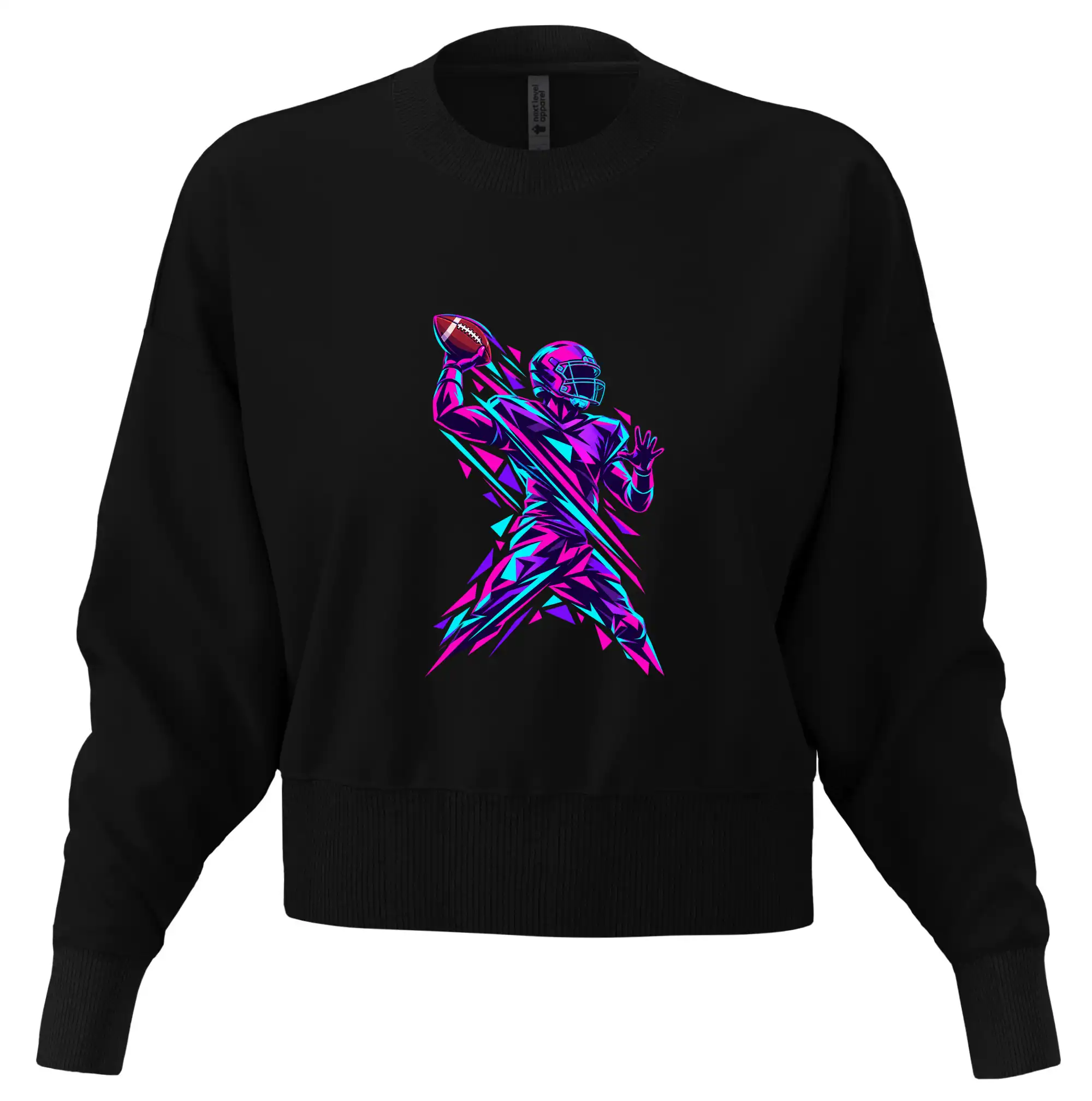 Neonový quarterback při hodu