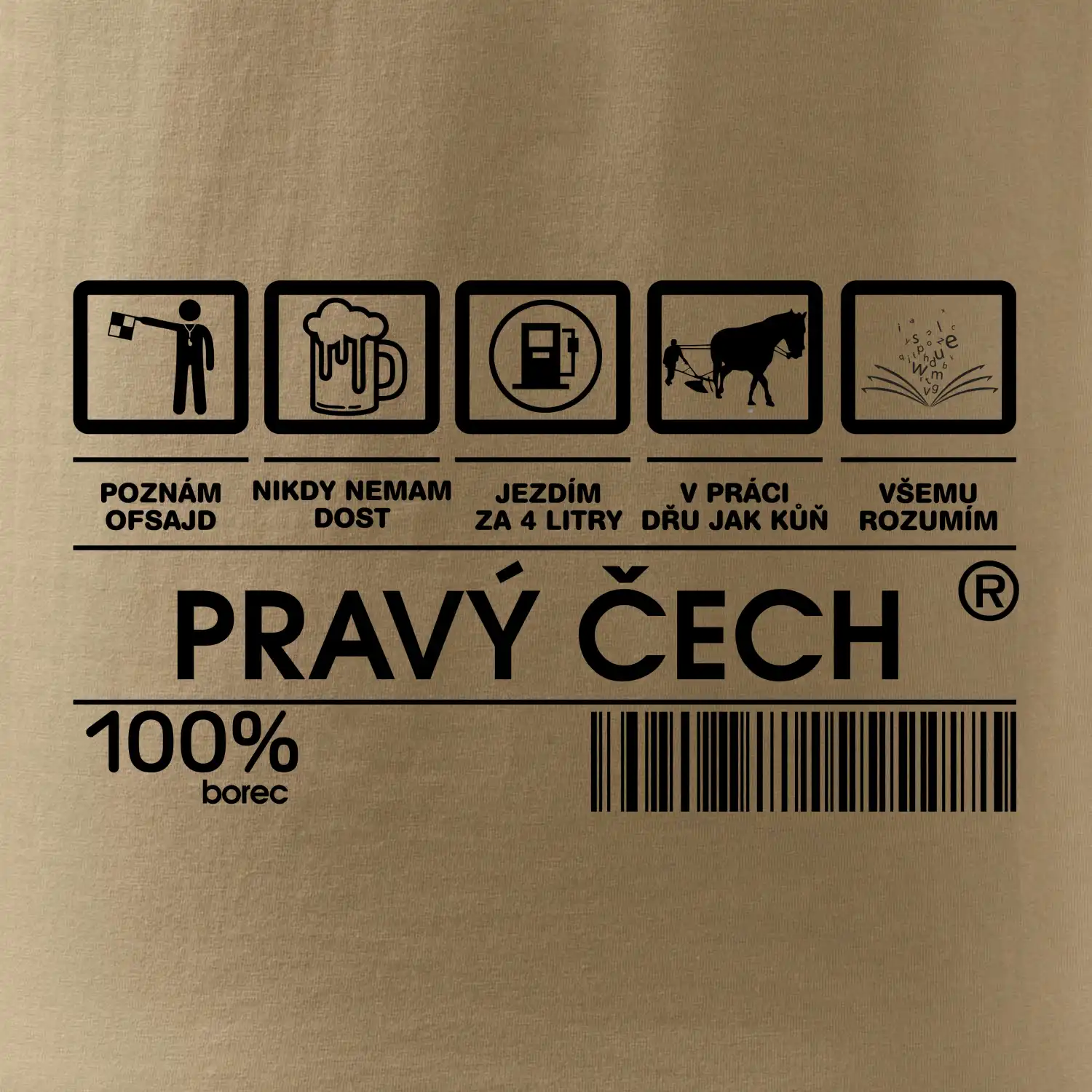 Čárový kód  - Pravý Čech