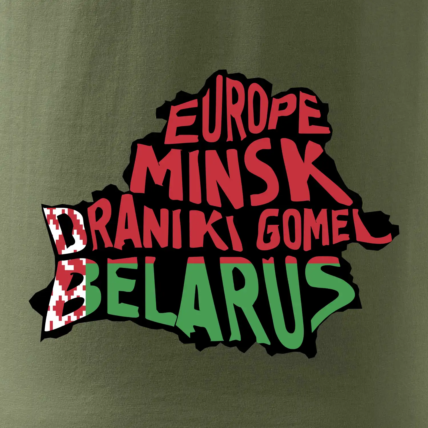 Mapy - názvy měst - Bělorusko