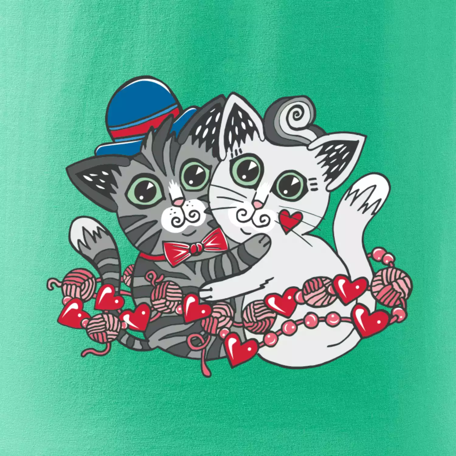 Kočky v objetí (Pecka design)