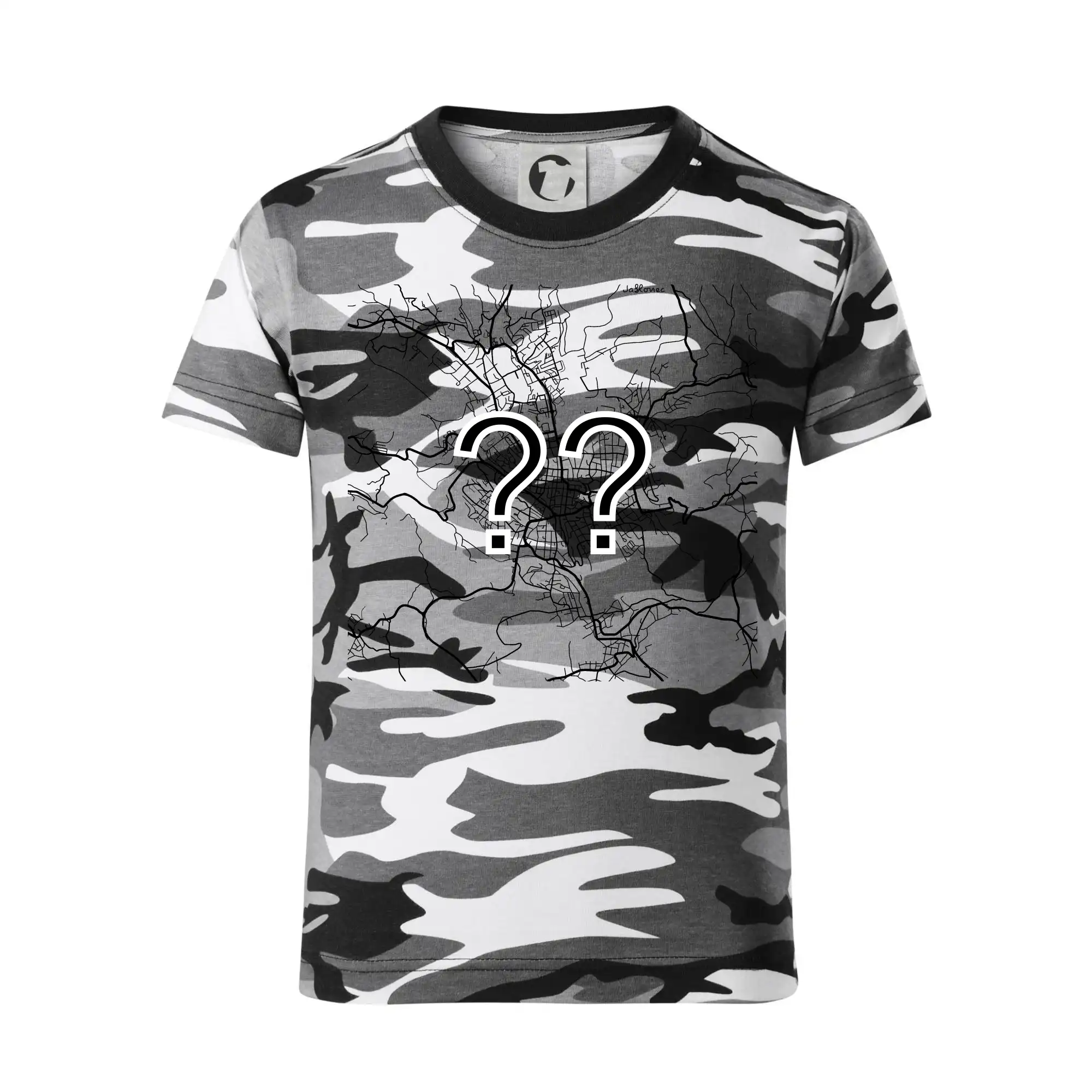 Mapy měst černobílé - Vaše město