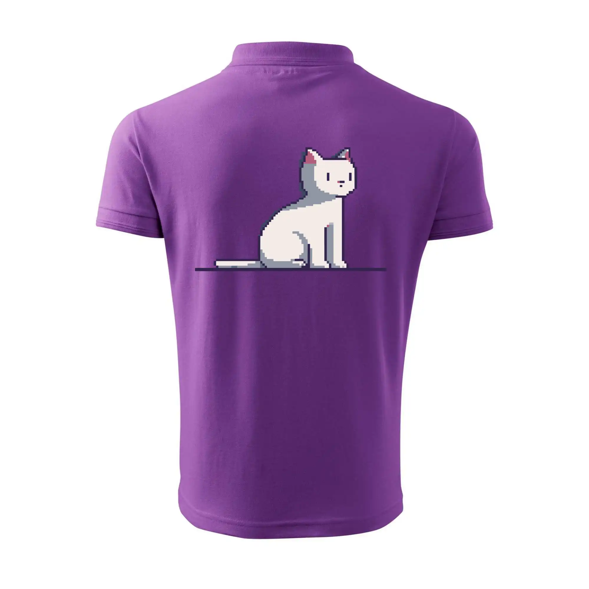 Kočka bílá pixel