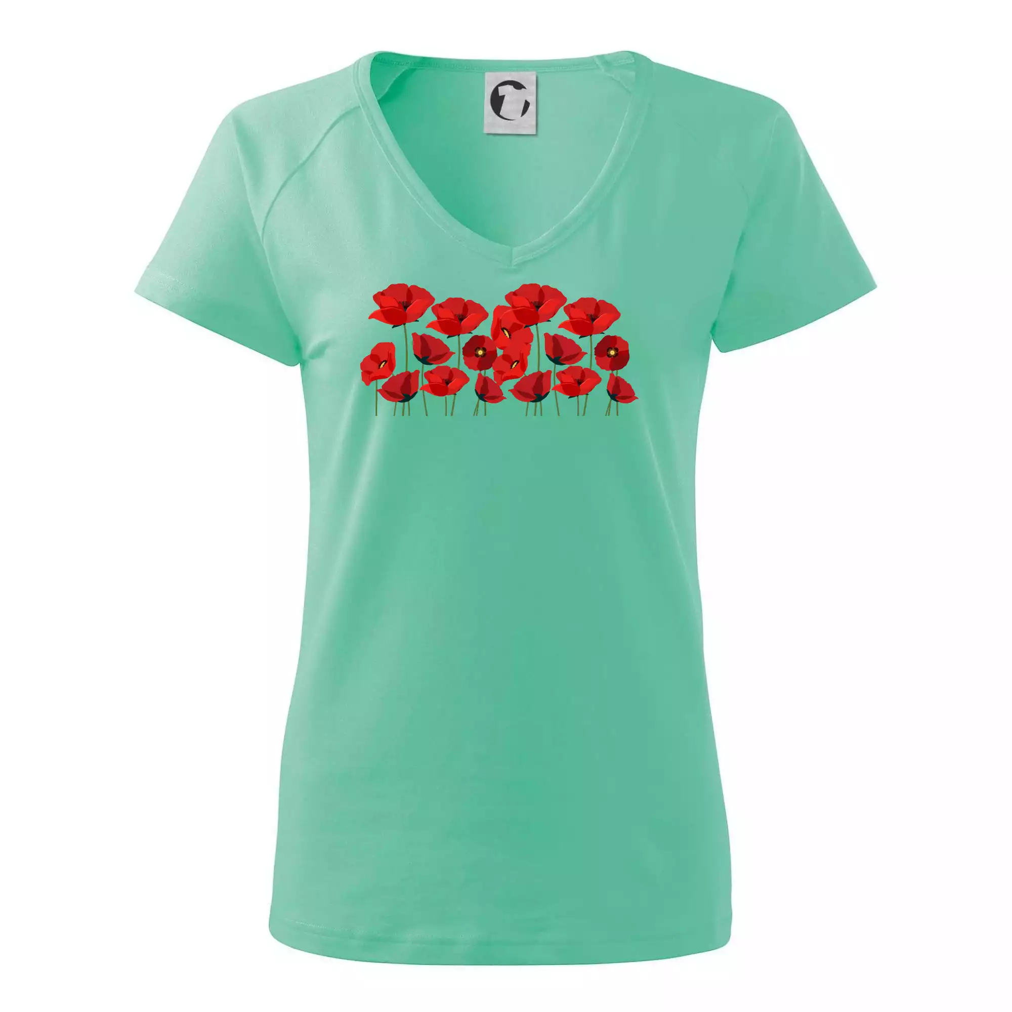 Vlčí mák v řadě