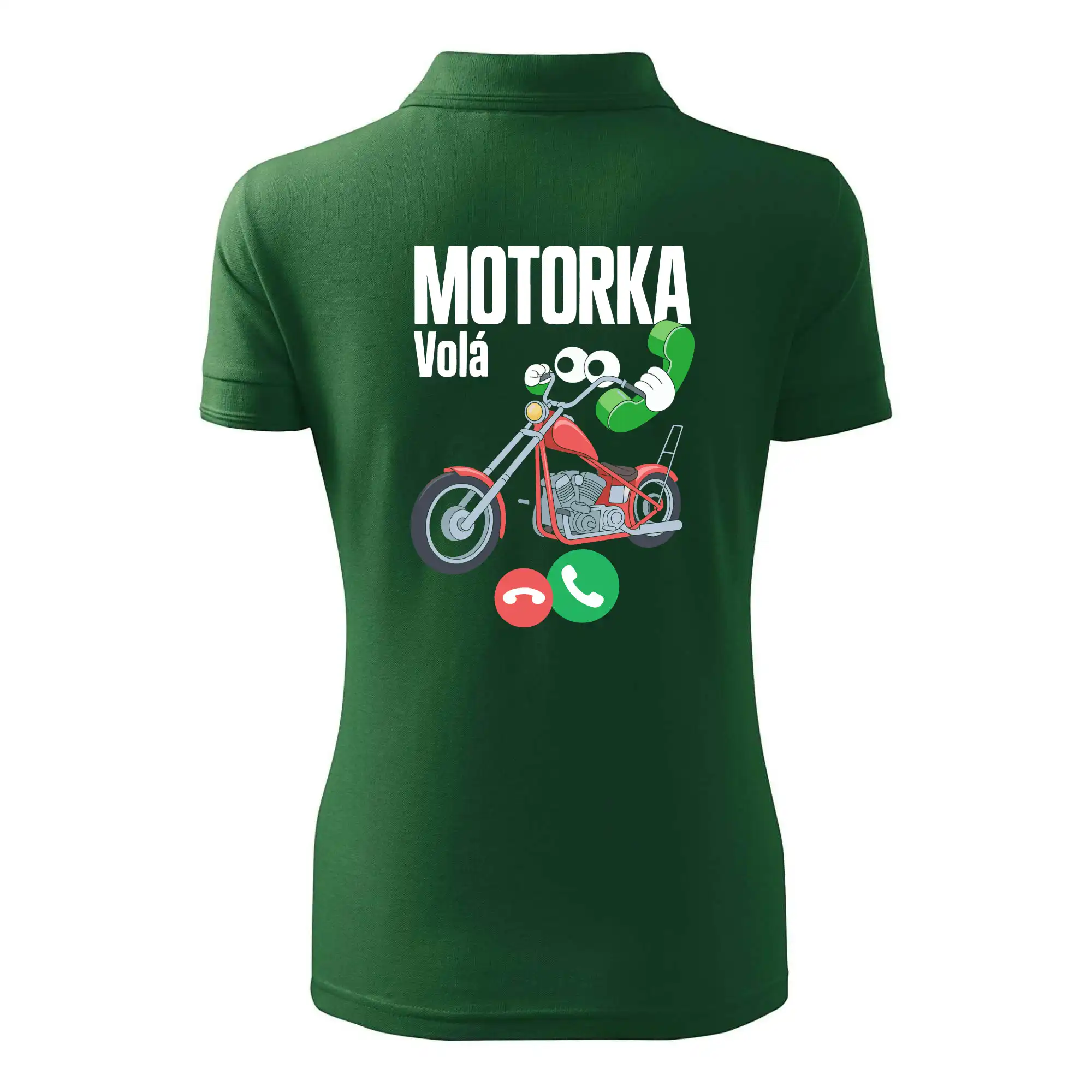 Karikatura motorka chopper volá