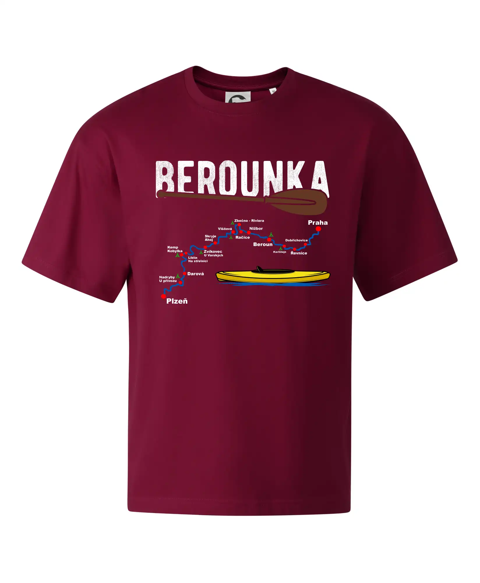 Mapa řeky Berounky