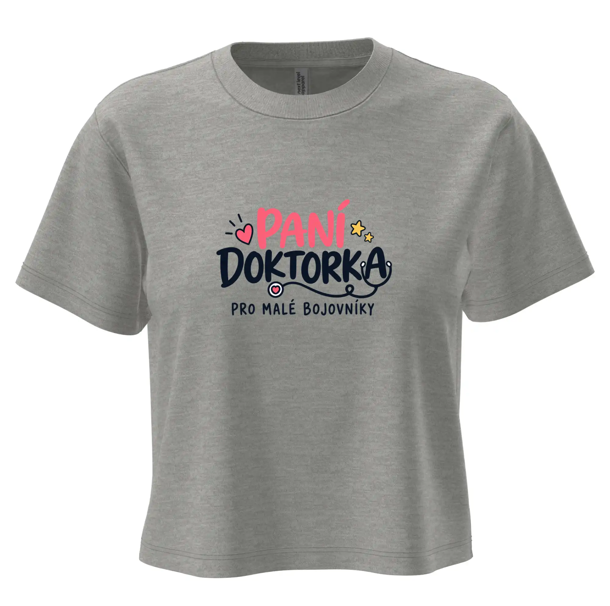 Paní doktorka pro malé bojovníky - nápis se stetoskopem