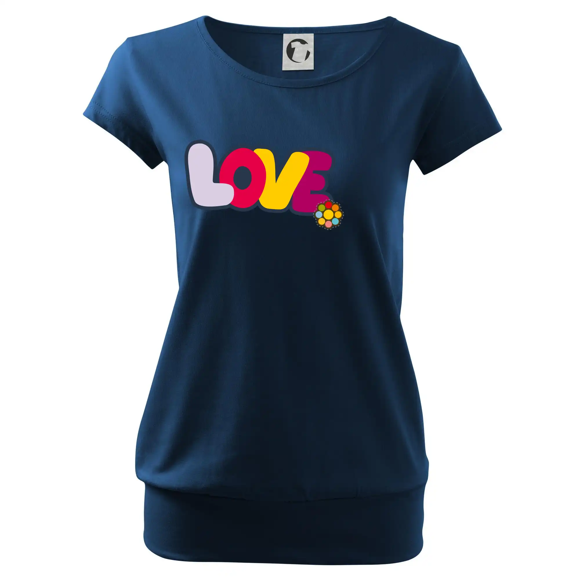 Love nápis s květinou