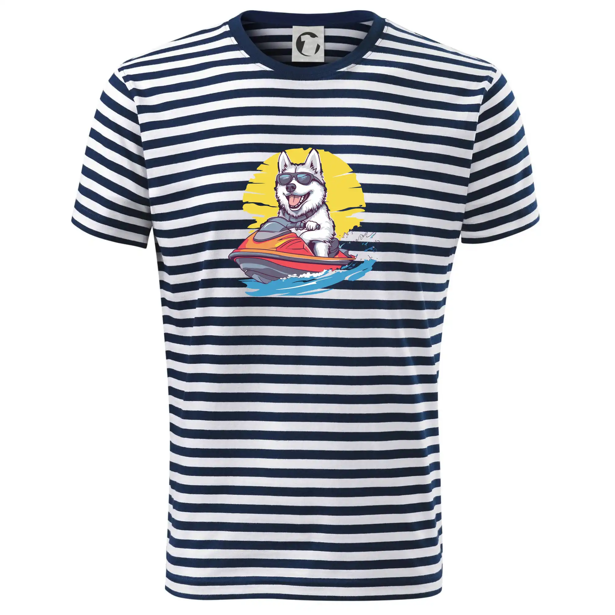 Husky na vodním skútru