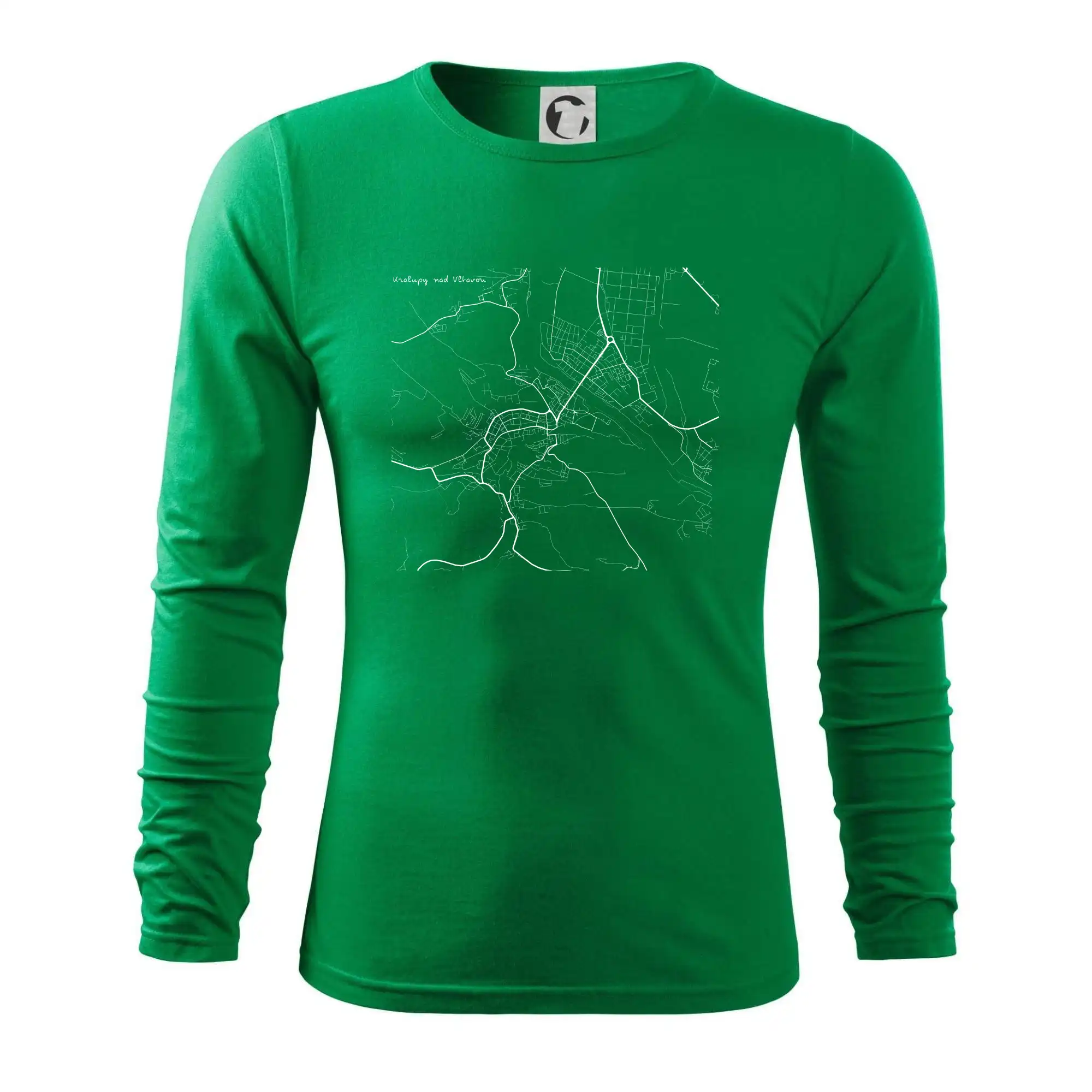 Černobílá mapa Kralupy nad Vltavou