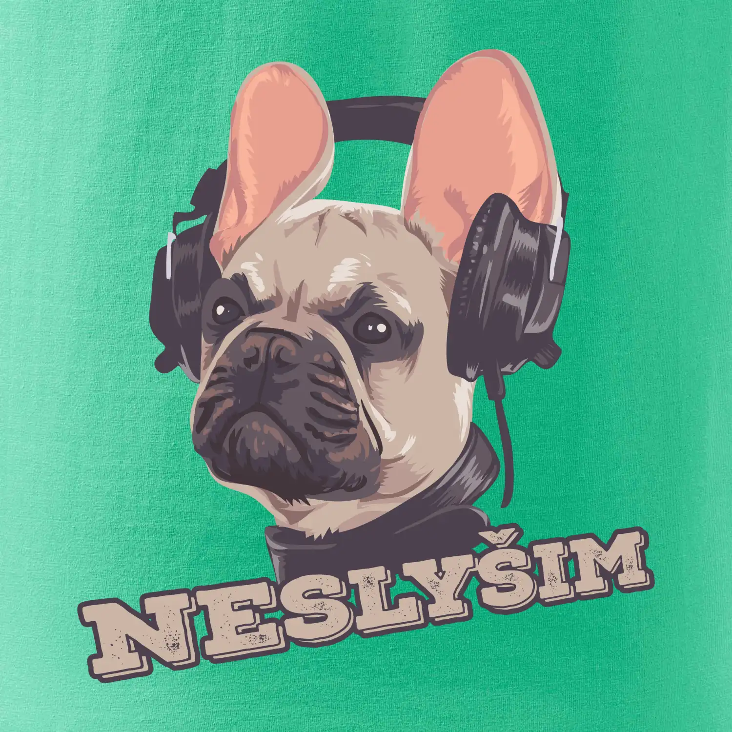 Francouzský buldoček neslyším