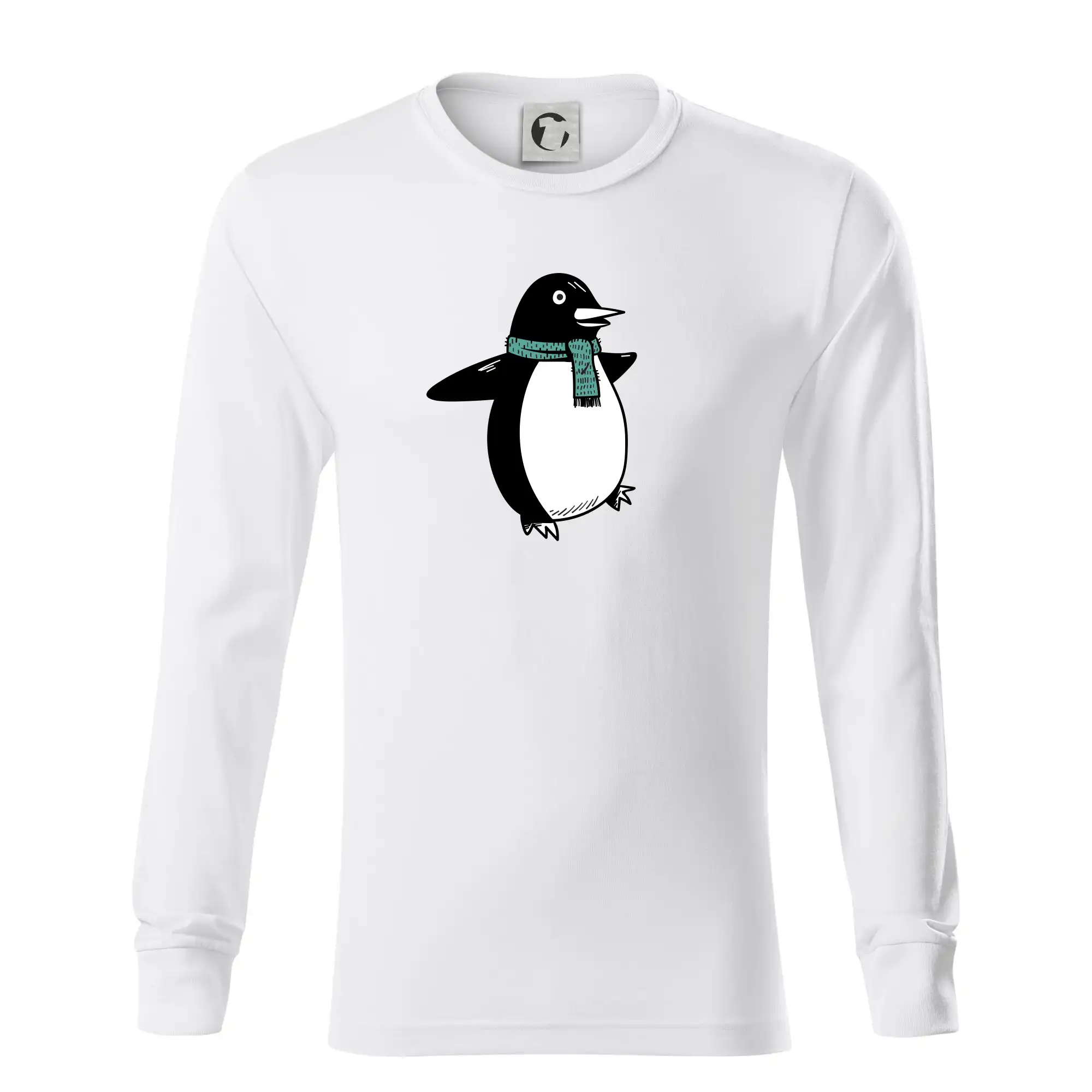 Tučňák se zelenou šálou