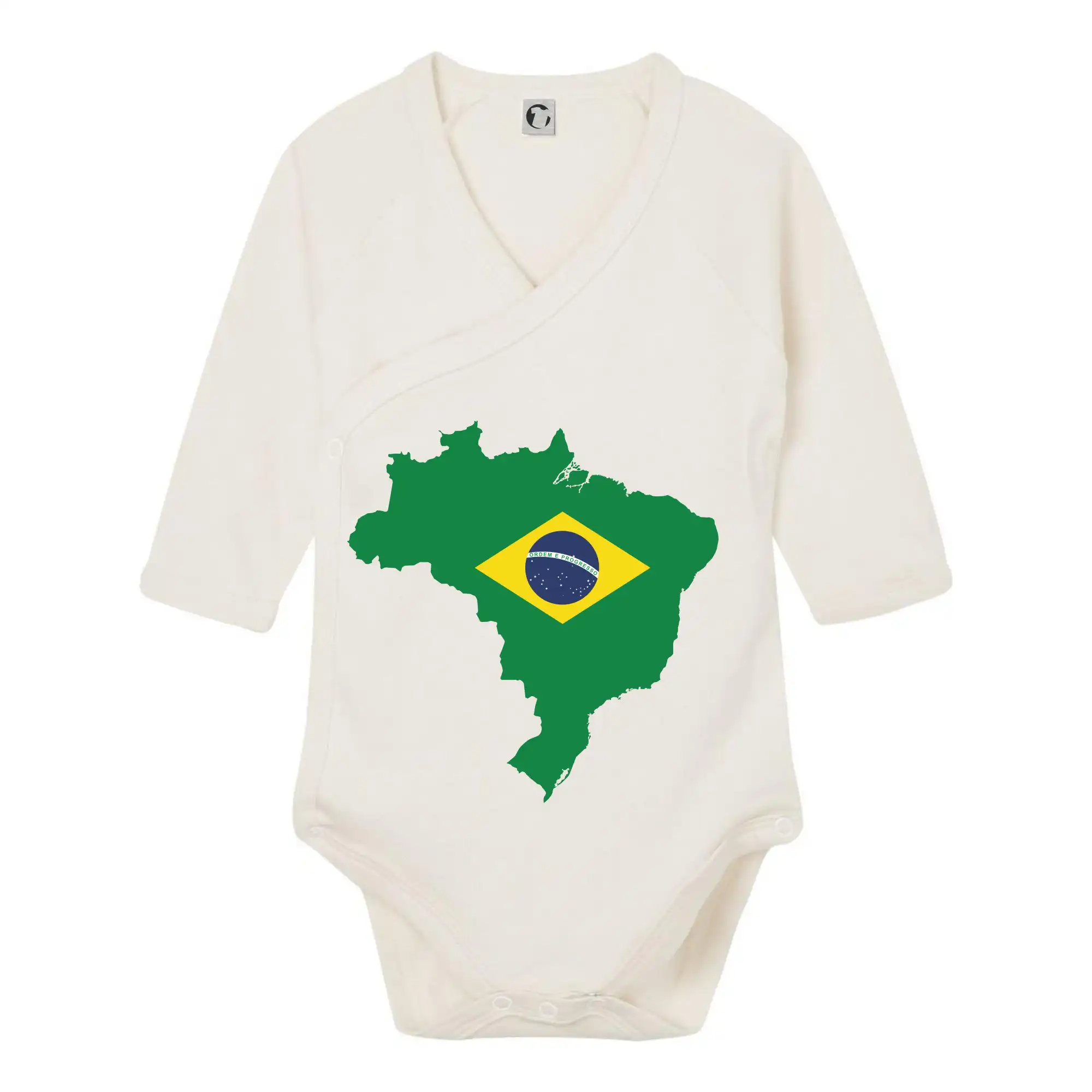 Brazílie vlajka v mapě