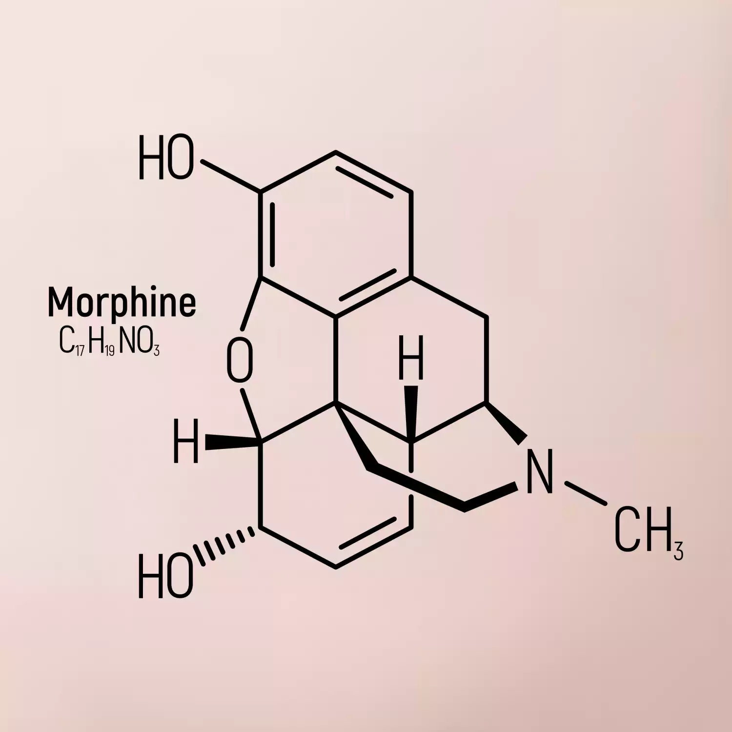 Molekulární struktura Morfin