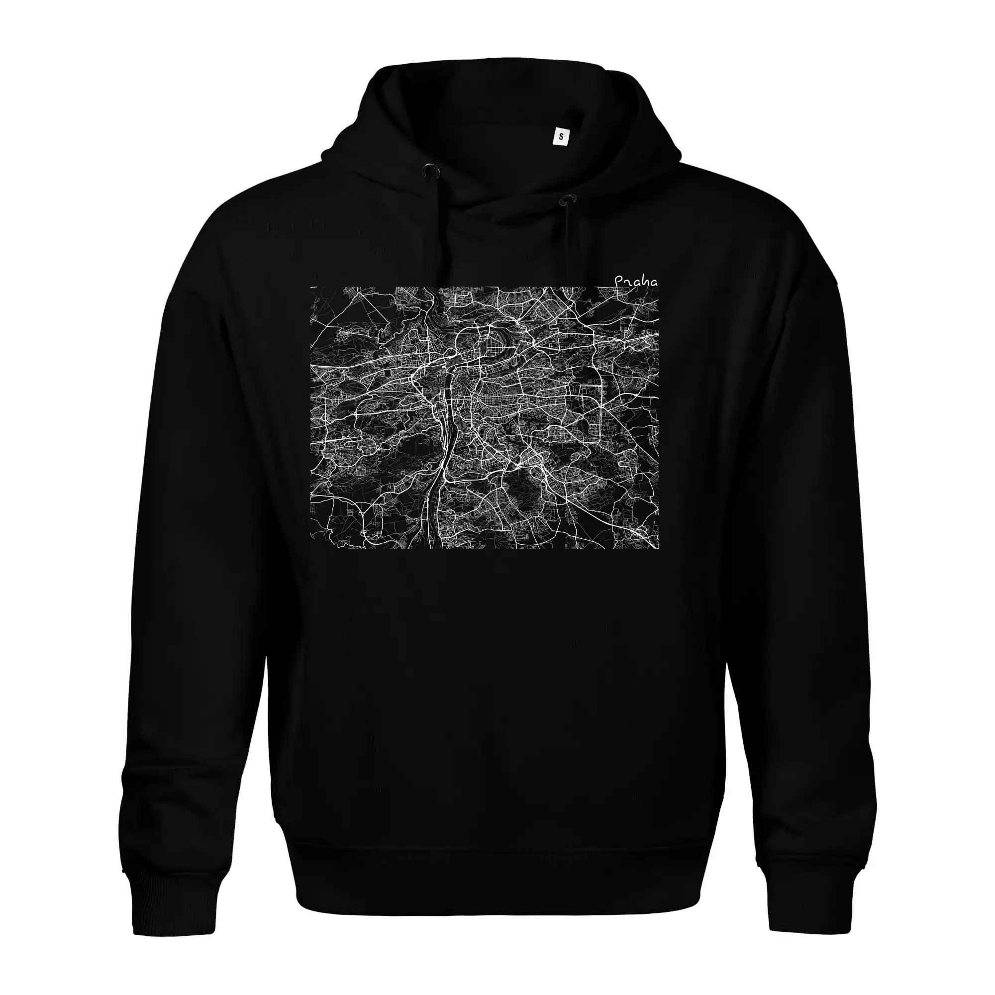 Mapy měst černobílé Praha