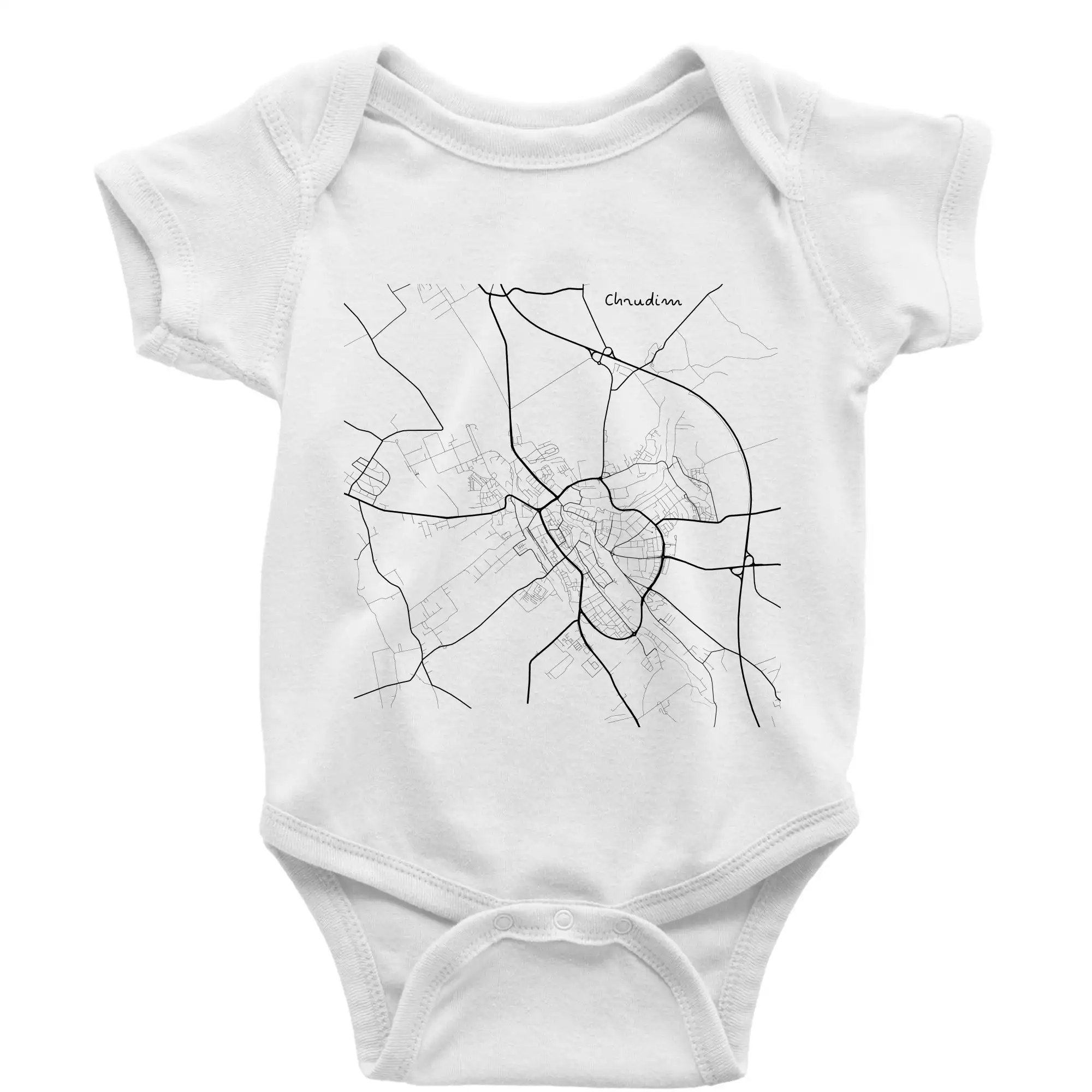 Černobílá mapa Chrudim