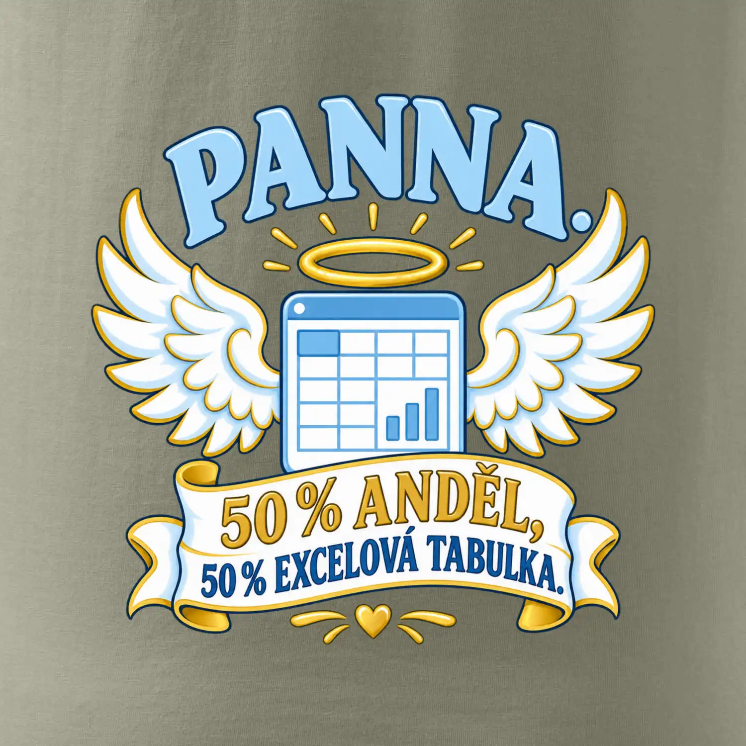 Panna. 50 % anděl, 50 % excelová tabulka