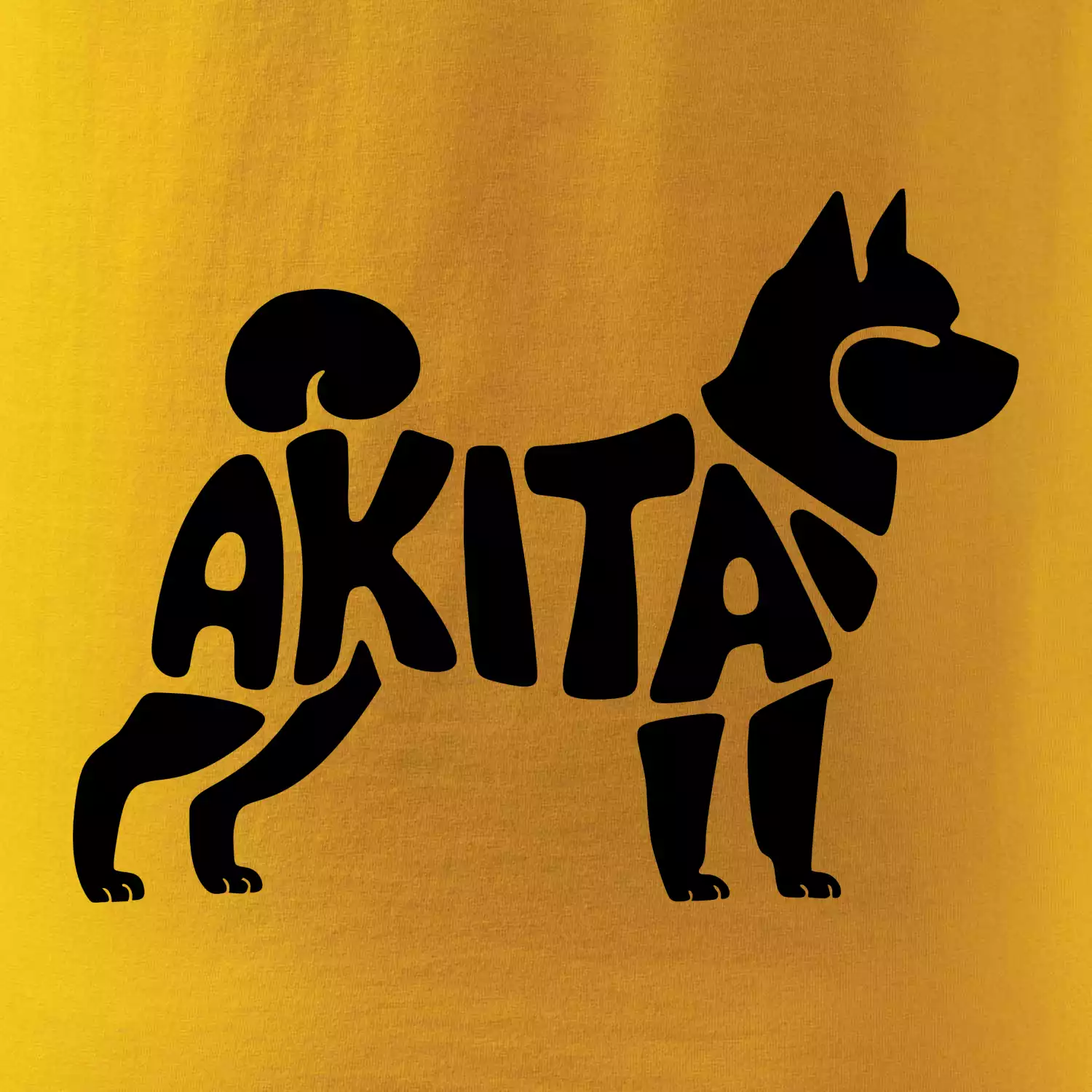 Akita Inu - Nápis v těle