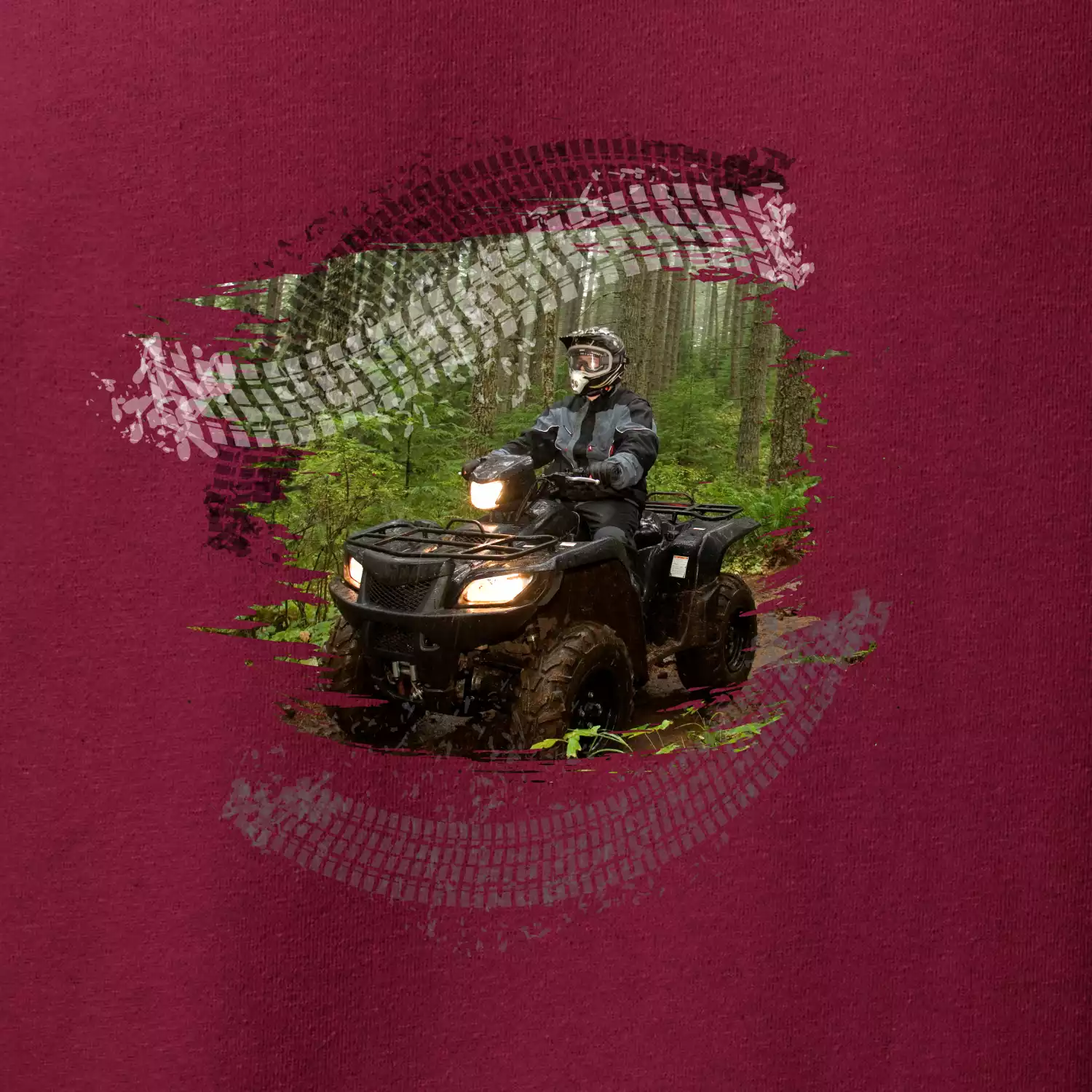 ATV čtyřkolka v lese