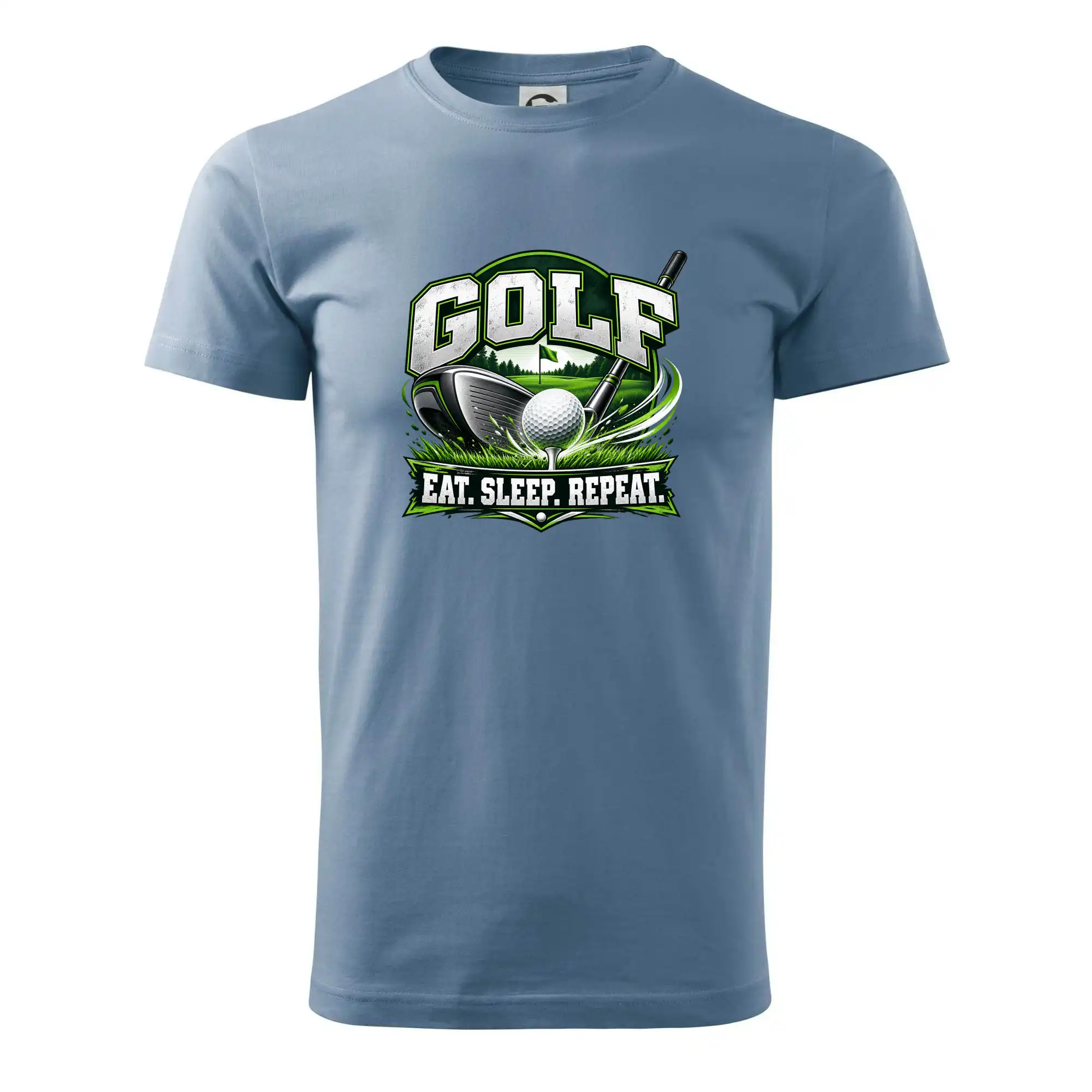 Golfová hůl s míčkem eat sleep repeat